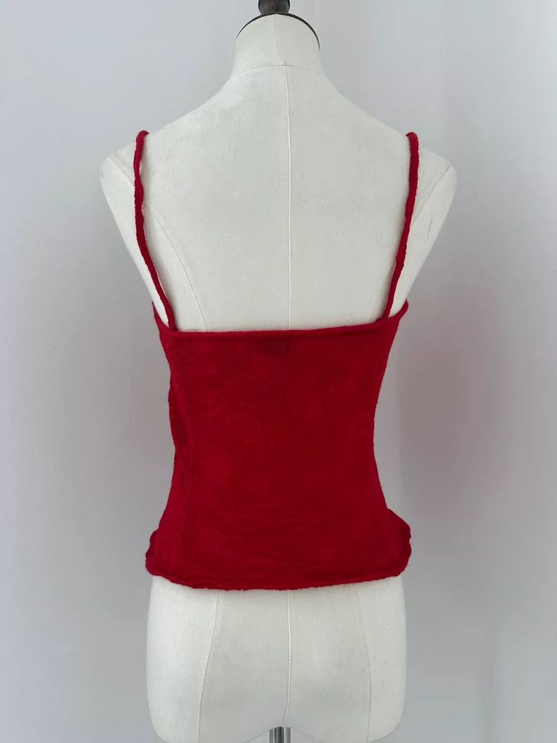 Kenzo Kenzo 80s Red Lace Camisole Top Size S / US 4 / IT 40 - 8 Thumbnail