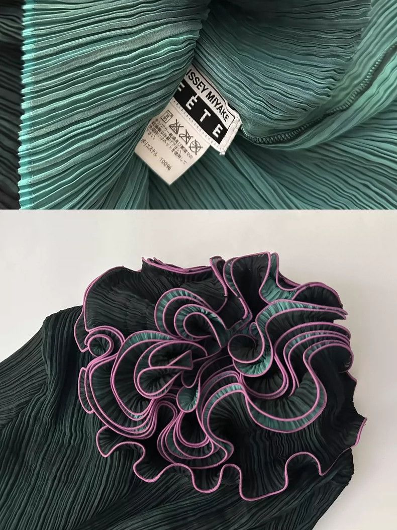 Issey Miyake Issey Miyake Pleated Top with Ruffled Collar Size S / US 4 / IT 40 - 6 Thumbnail