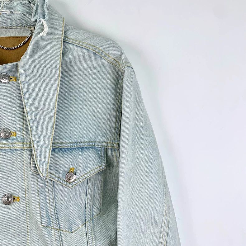 Balenciaga Balenciaga Light Blue Cotton Denim Jacket Size S / US 4 / IT 40 - 3 Thumbnail