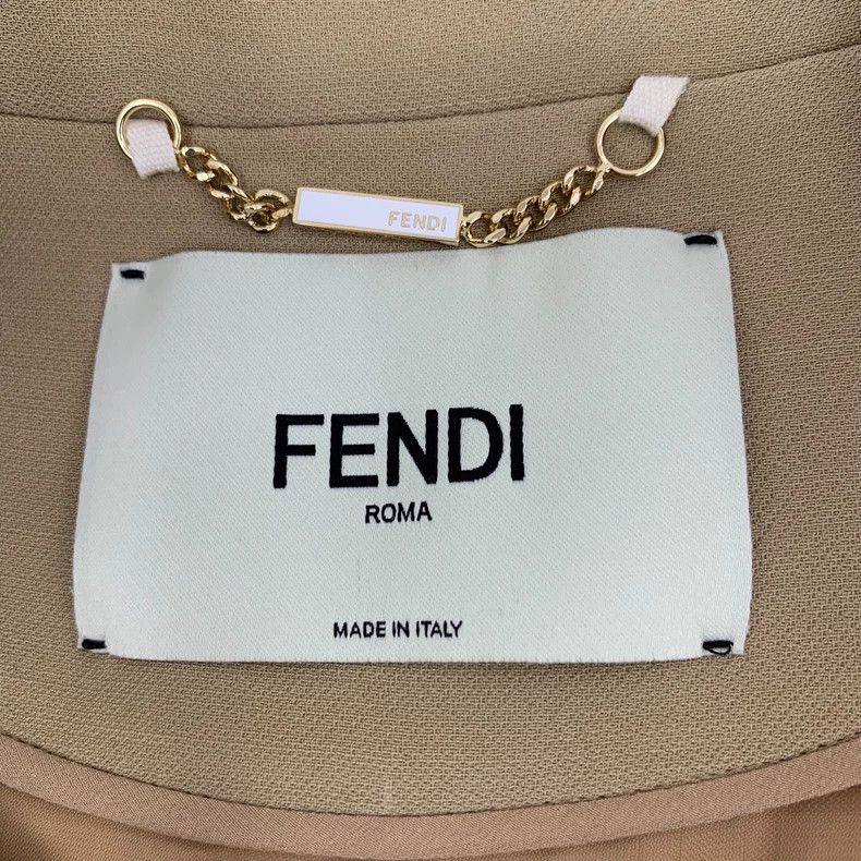 Fendi Fendi Brown Logo Waist Belted Jacket Size S / US 4 / IT 40 - 5 Thumbnail