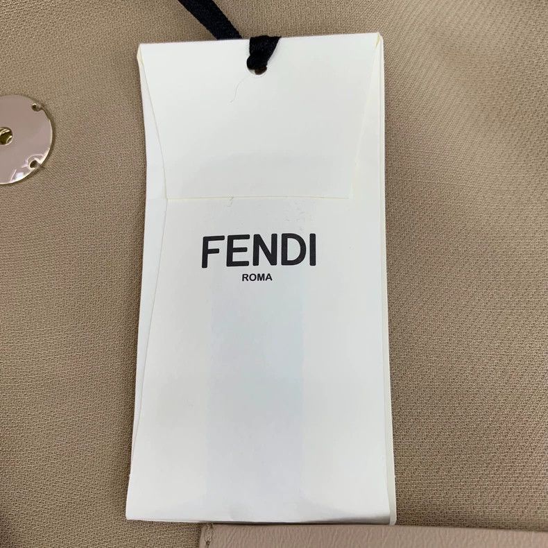 Fendi Fendi Brown Logo Waist Belted Jacket Size S / US 4 / IT 40 - 6 Thumbnail