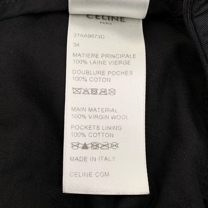 Celine Celine Black Cotton Casual Pants XXS Size Size 34" / US 12 / IT 48 - 7 Thumbnail