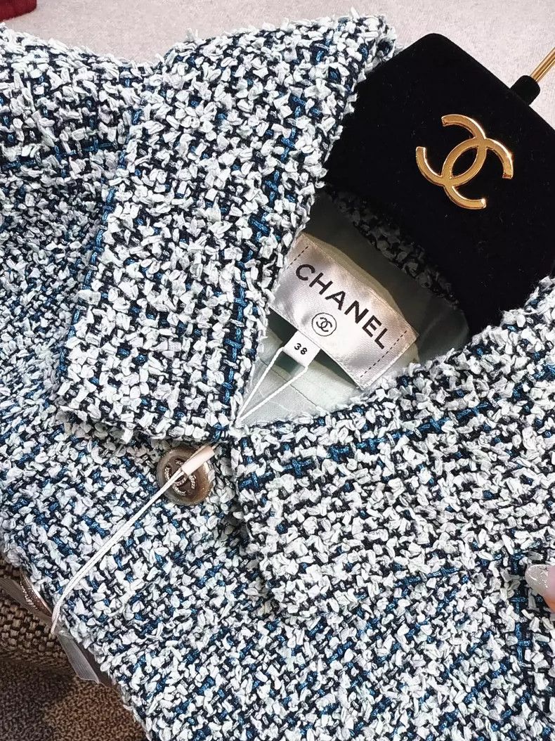 Chanel Chanel Blue Knit Dress with Pockets Size M / US 6-8 / IT 42-44 - 5 Thumbnail