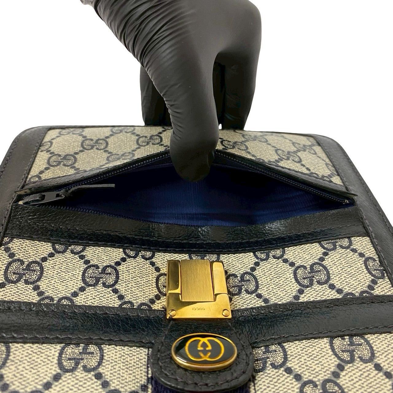 Gucci Gucci Shoulder Bag Blue Leather Size ONE SIZE - 10 Thumbnail