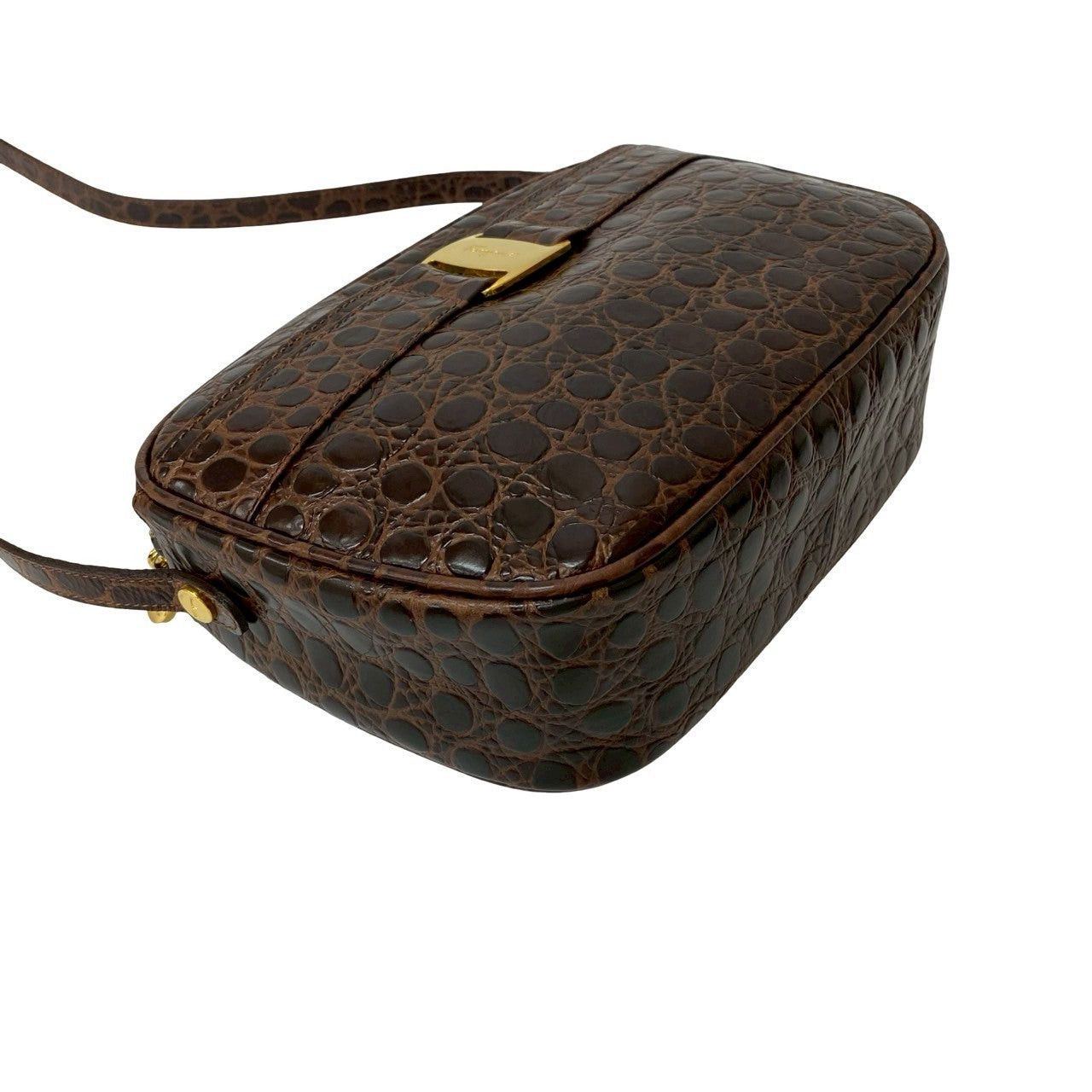 Salvatore Ferragamo Salvatore Ferragamo Shoulder Bag Brown Leather Size ONE SIZE - 7 Thumbnail