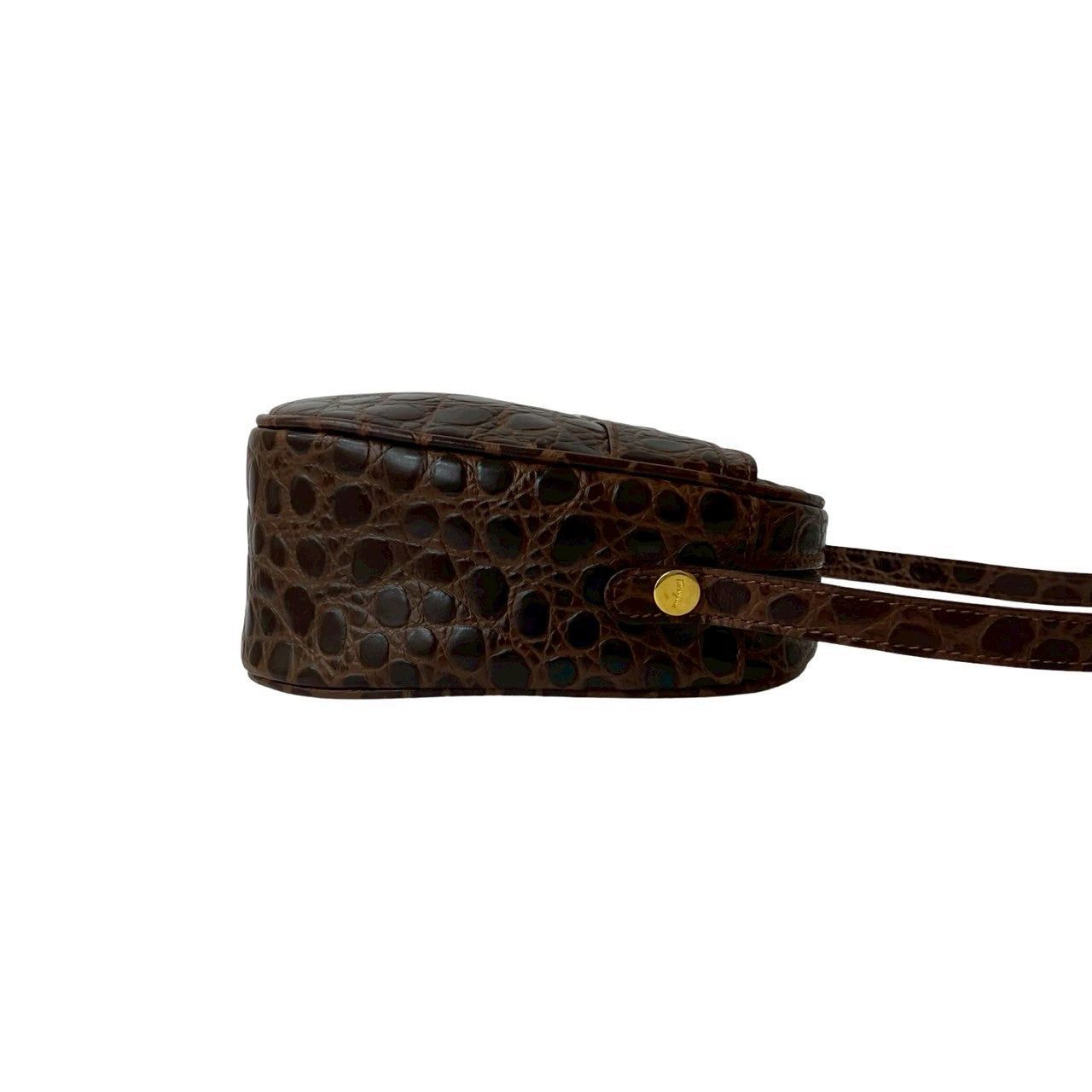 Salvatore Ferragamo Salvatore Ferragamo Shoulder Bag Brown Leather Size ONE SIZE - 6 Thumbnail
