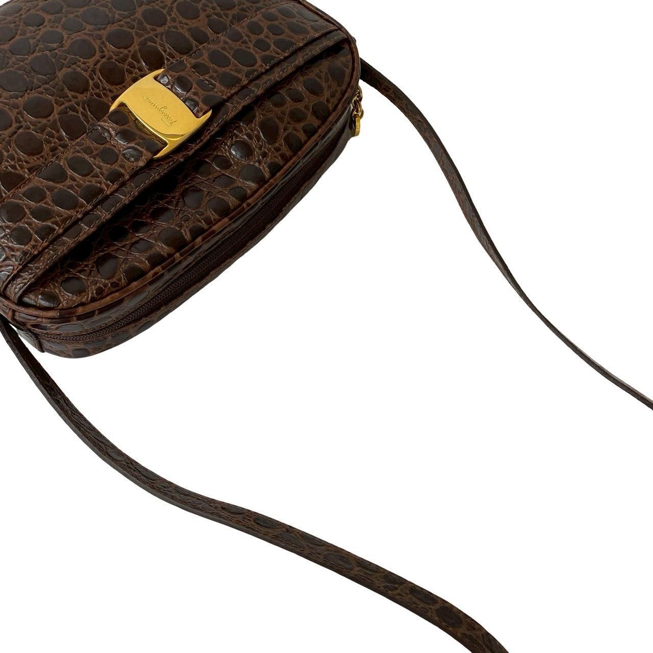 Salvatore Ferragamo Salvatore Ferragamo Shoulder Bag Brown Leather Size ONE SIZE - 4 Thumbnail