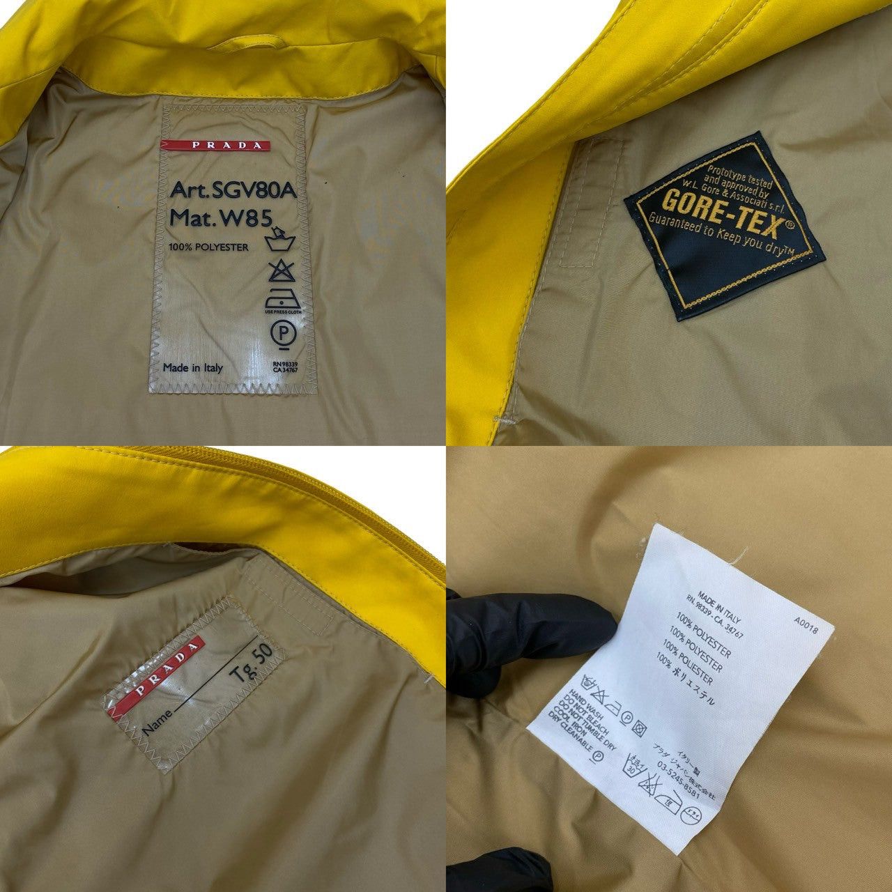 Prada Prada Yellow Synthetic Size ONE SIZE - 3 Thumbnail