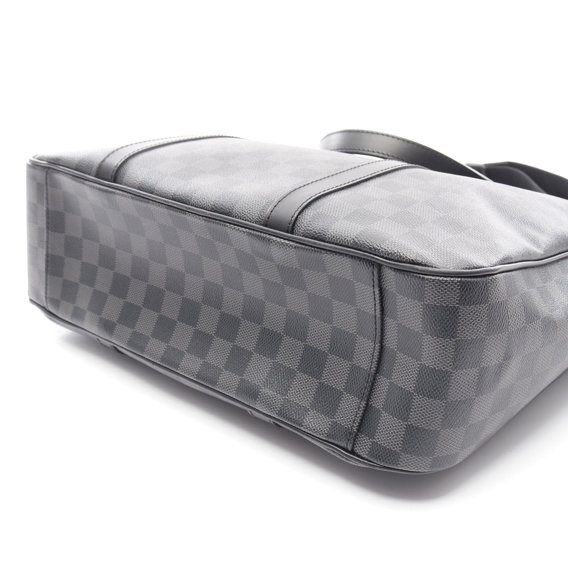 Louis Vuitton Louis Vuitton Tadao Damier Graphite Handbag Tote Bag Leather Black Size ONE SIZE - 11 Thumbnail