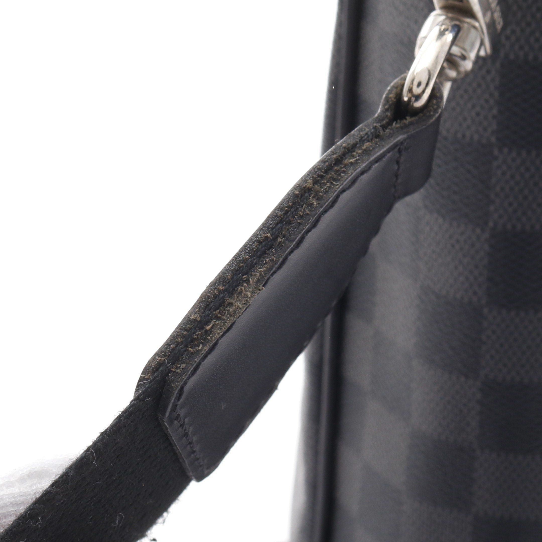 Louis Vuitton Louis Vuitton Tadao Damier Graphite Handbag Tote Bag Leather Black Size ONE SIZE - 9 Thumbnail