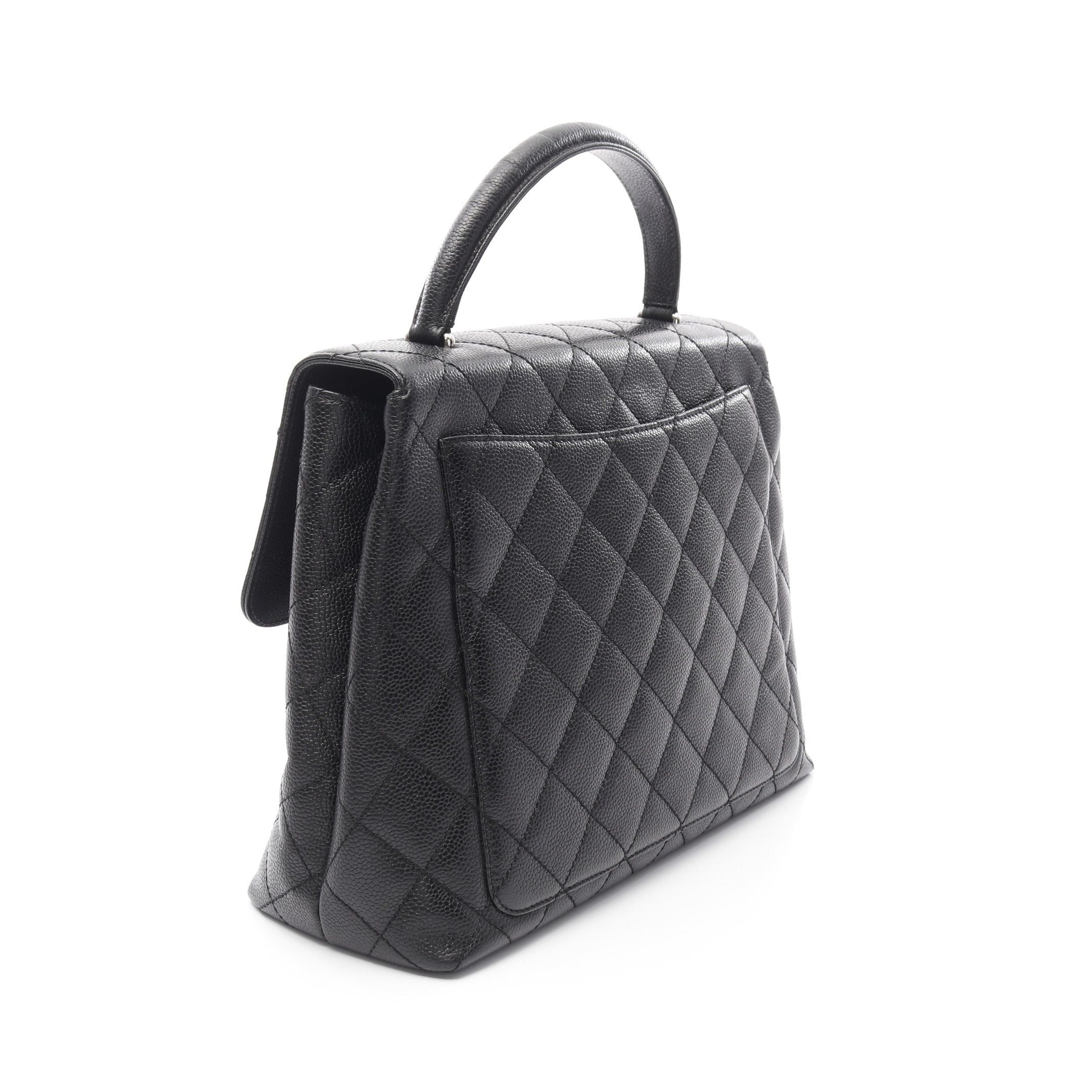 Chanel Chanel Matelasse Top Handle Bag Handbag Caviar Skin Black Silver Hardware Size ONE SIZE - 2 Thumbnail