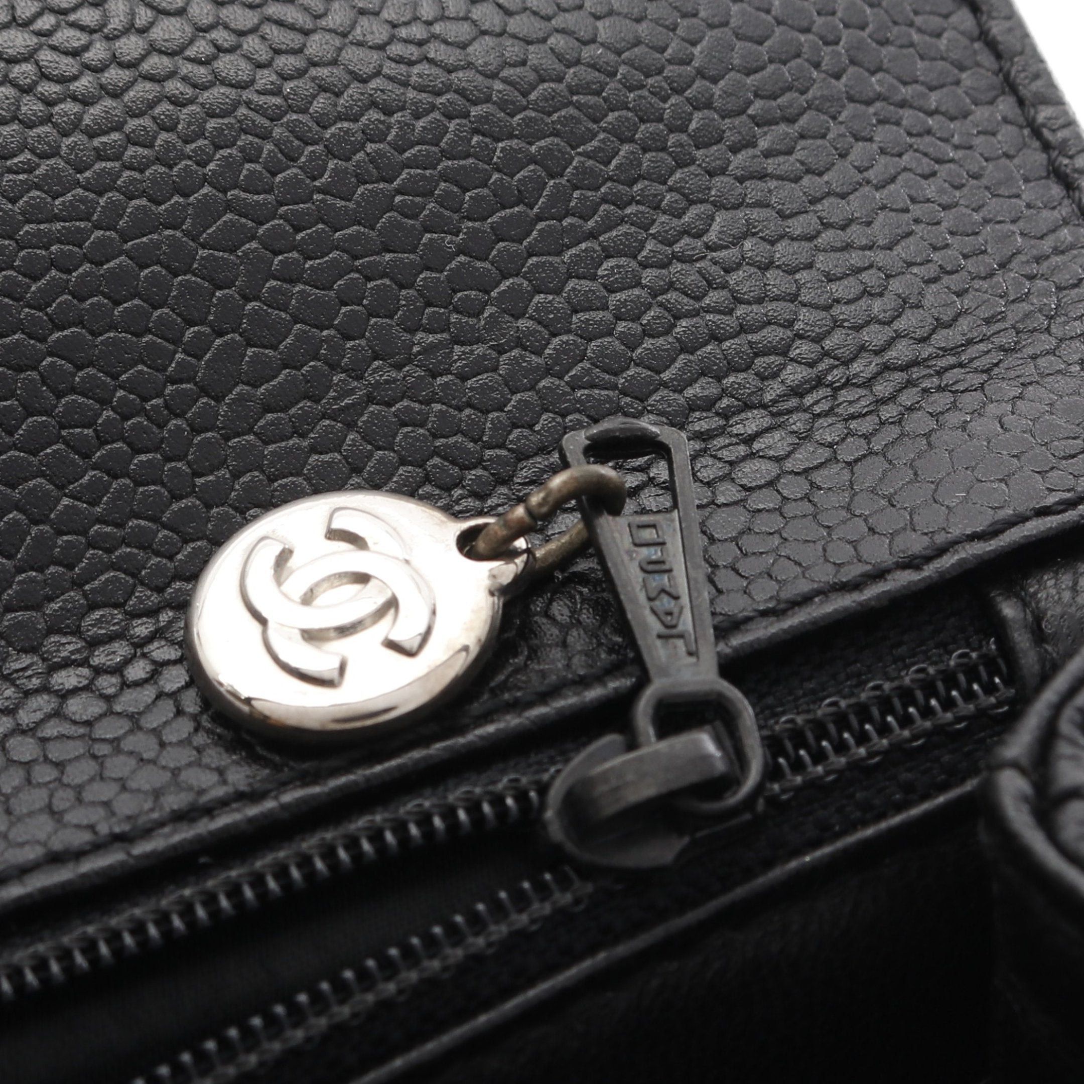 Chanel Chanel Matelasse Top Handle Bag Handbag Caviar Skin Black Silver Hardware Size ONE SIZE - 9 Thumbnail