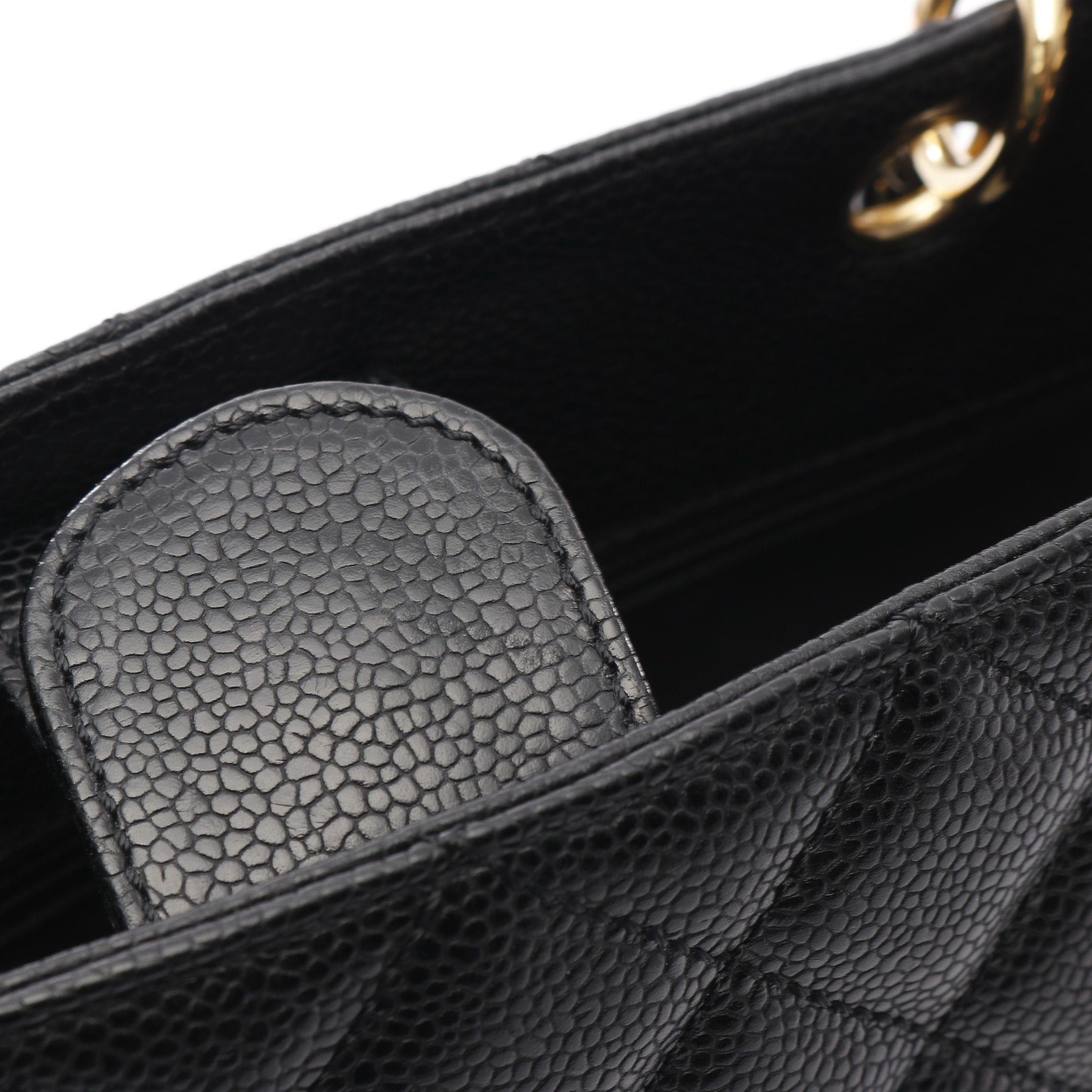 Chanel Chanel Matelasse Pst Chain Shoulder Bag Tote Caviar Skin Black Gold Hardware Size ONE SIZE - 7 Thumbnail