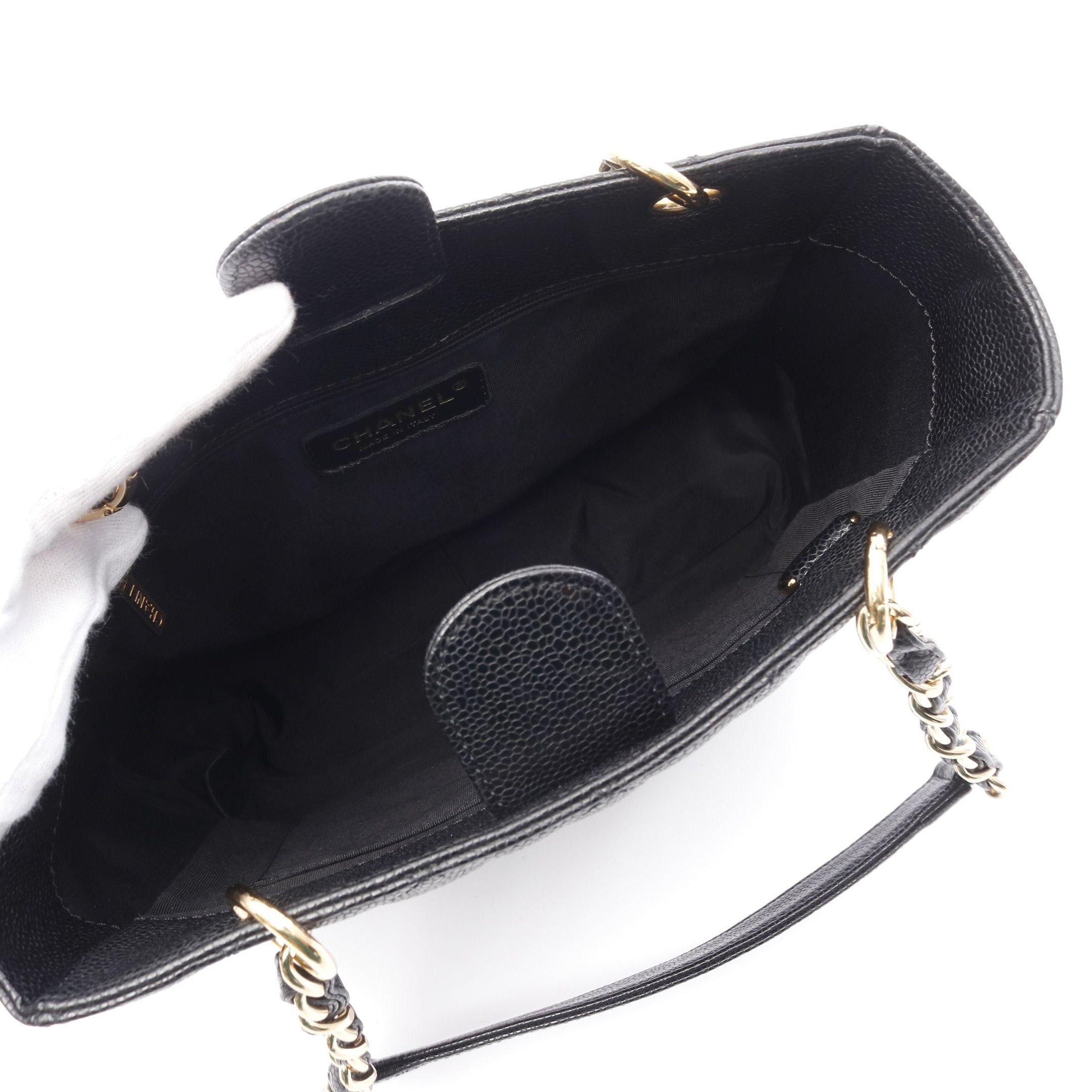 Chanel Chanel Matelasse Pst Chain Shoulder Bag Tote Caviar Skin Black Gold Hardware Size ONE SIZE - 3 Thumbnail