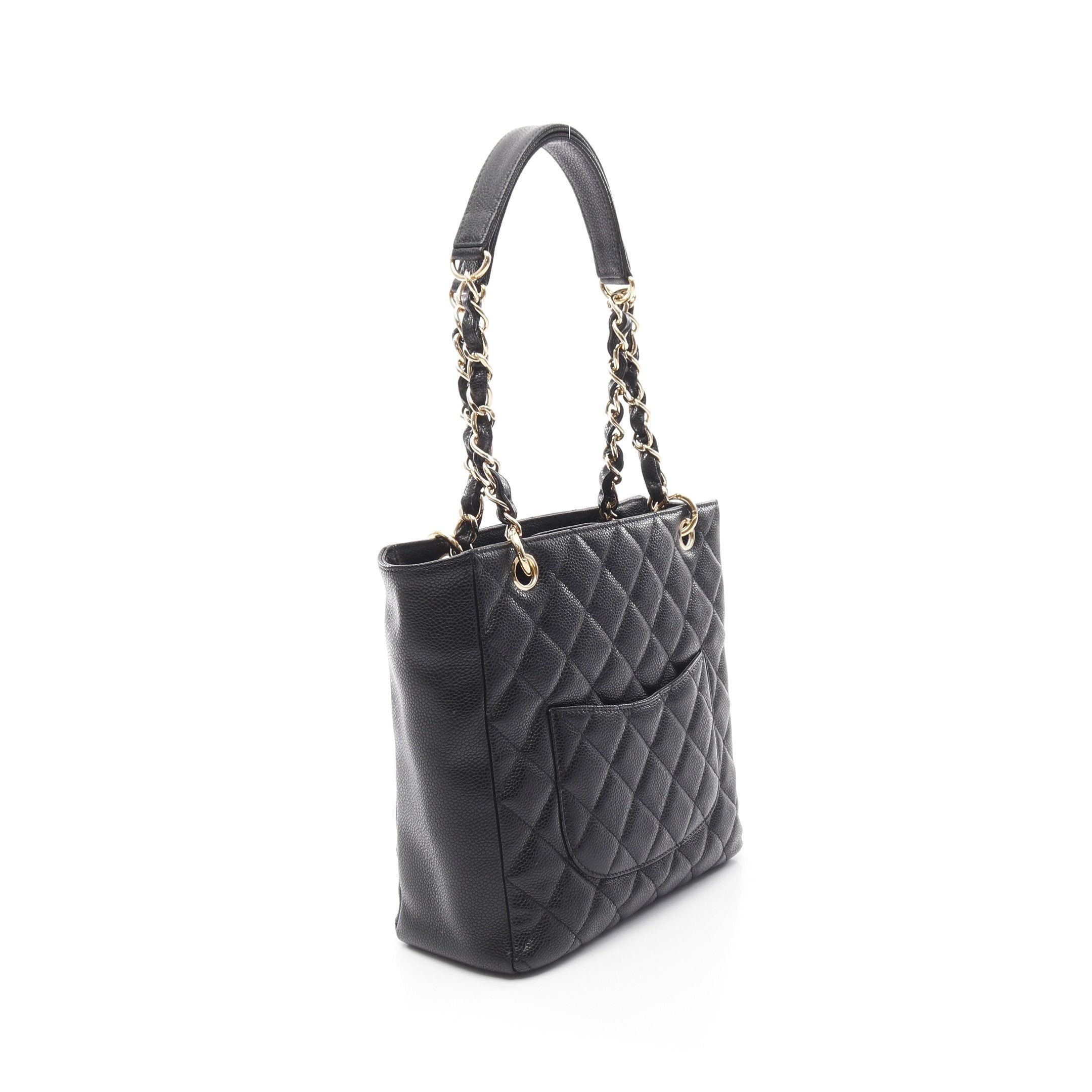 Chanel Chanel Matelasse Pst Chain Shoulder Bag Tote Caviar Skin Black Gold Hardware Size ONE SIZE - 2 Thumbnail