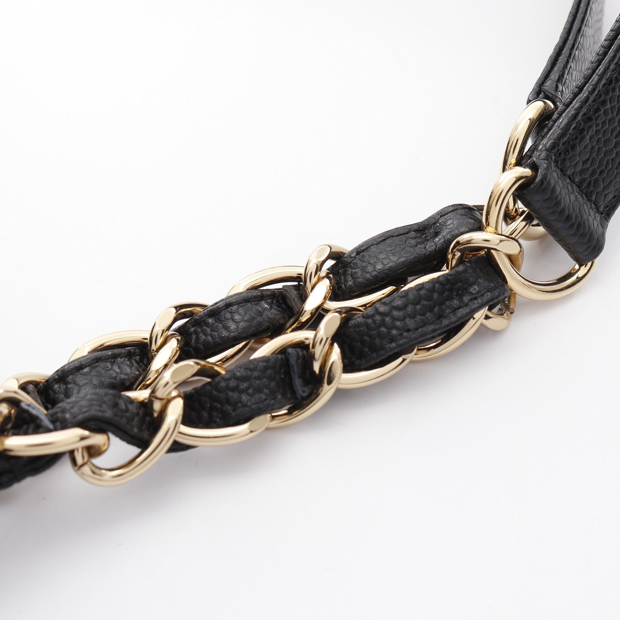 Chanel Chanel Matelasse Pst Chain Shoulder Bag Tote Caviar Skin Black Gold Hardware Size ONE SIZE - 6 Thumbnail