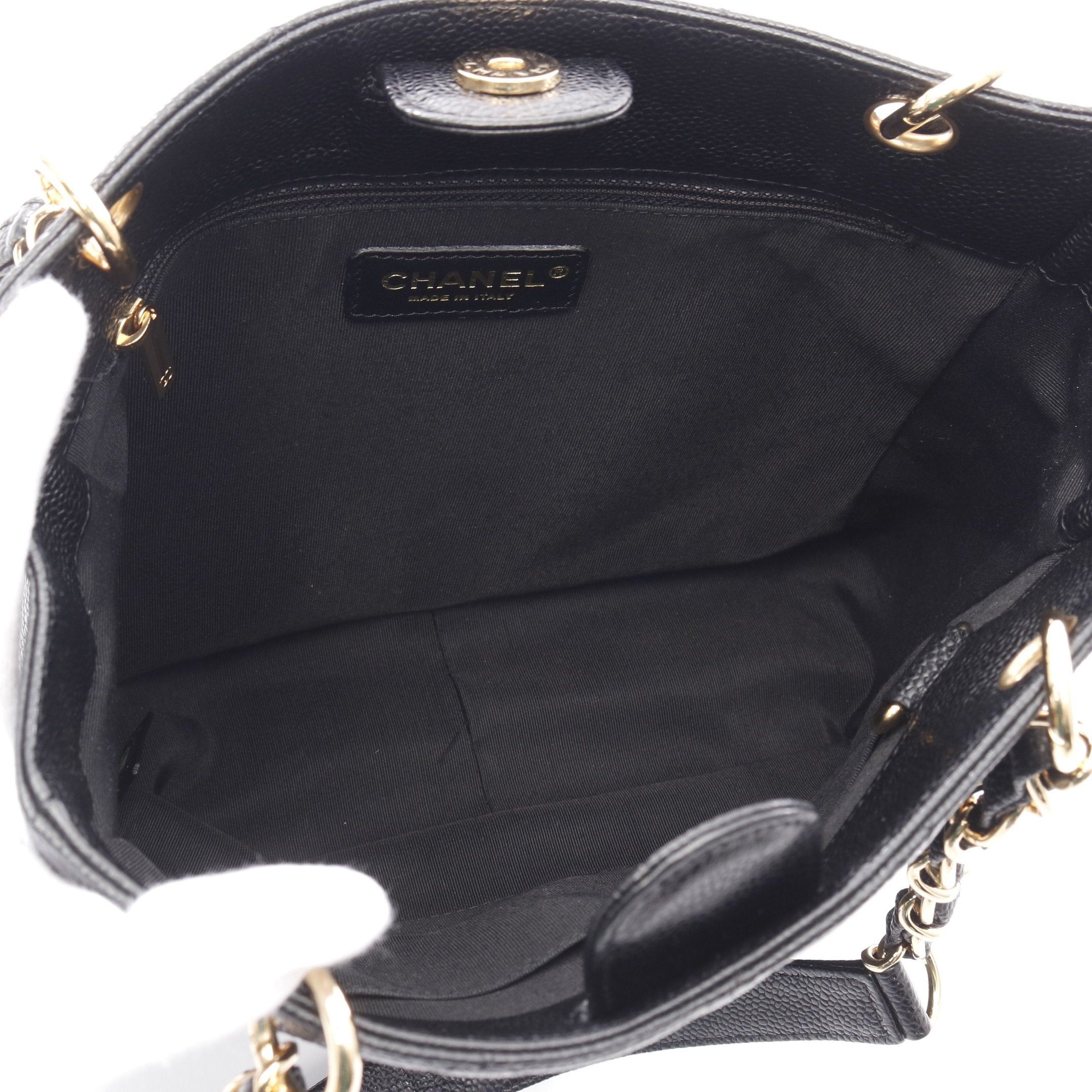 Chanel Chanel Matelasse Pst Chain Shoulder Bag Tote Caviar Skin Black Gold Hardware Size ONE SIZE - 3 Thumbnail