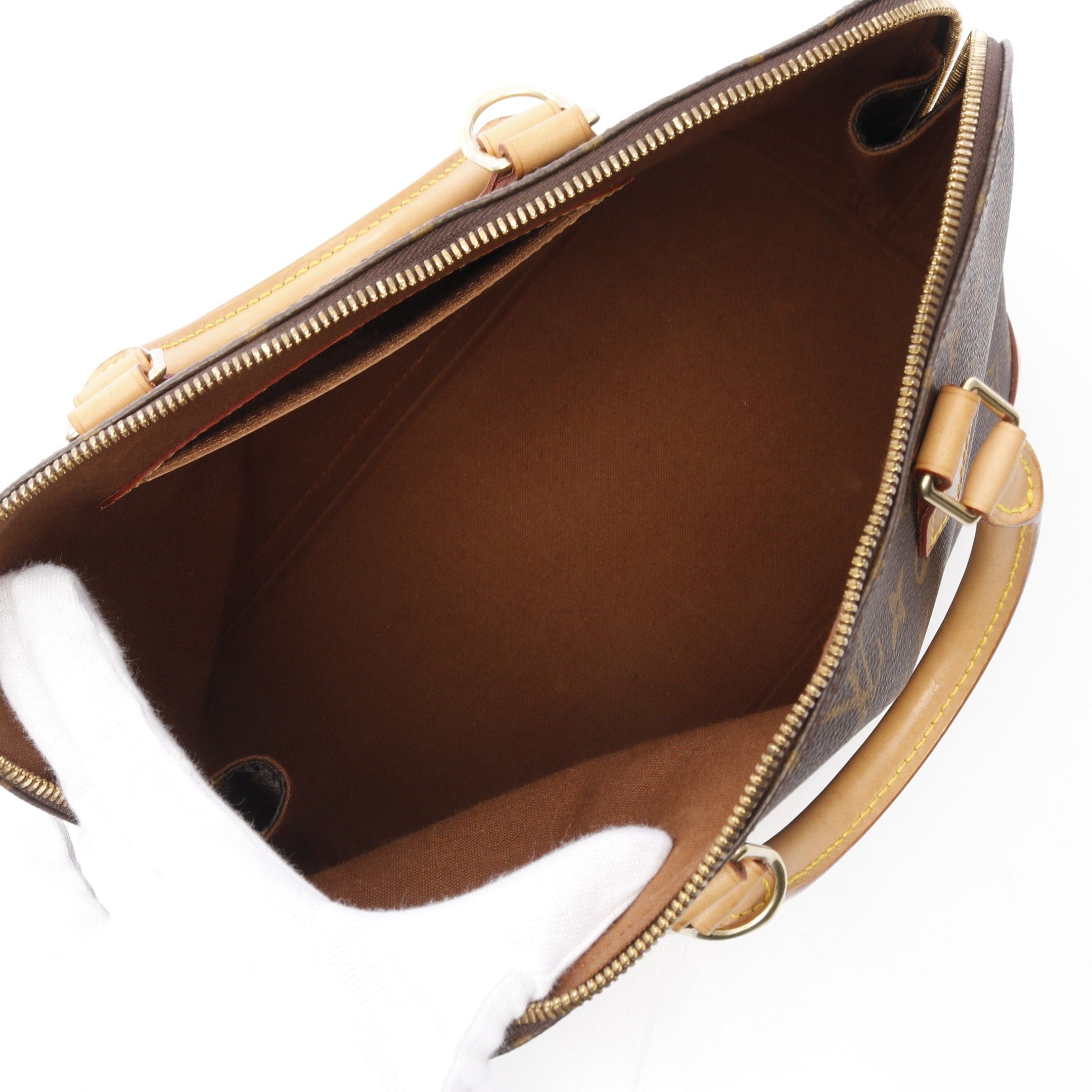 Louis Vuitton Louis Vuitton Alma Pm Monogram Handbag Leather Brown Size ONE SIZE - 3 Thumbnail