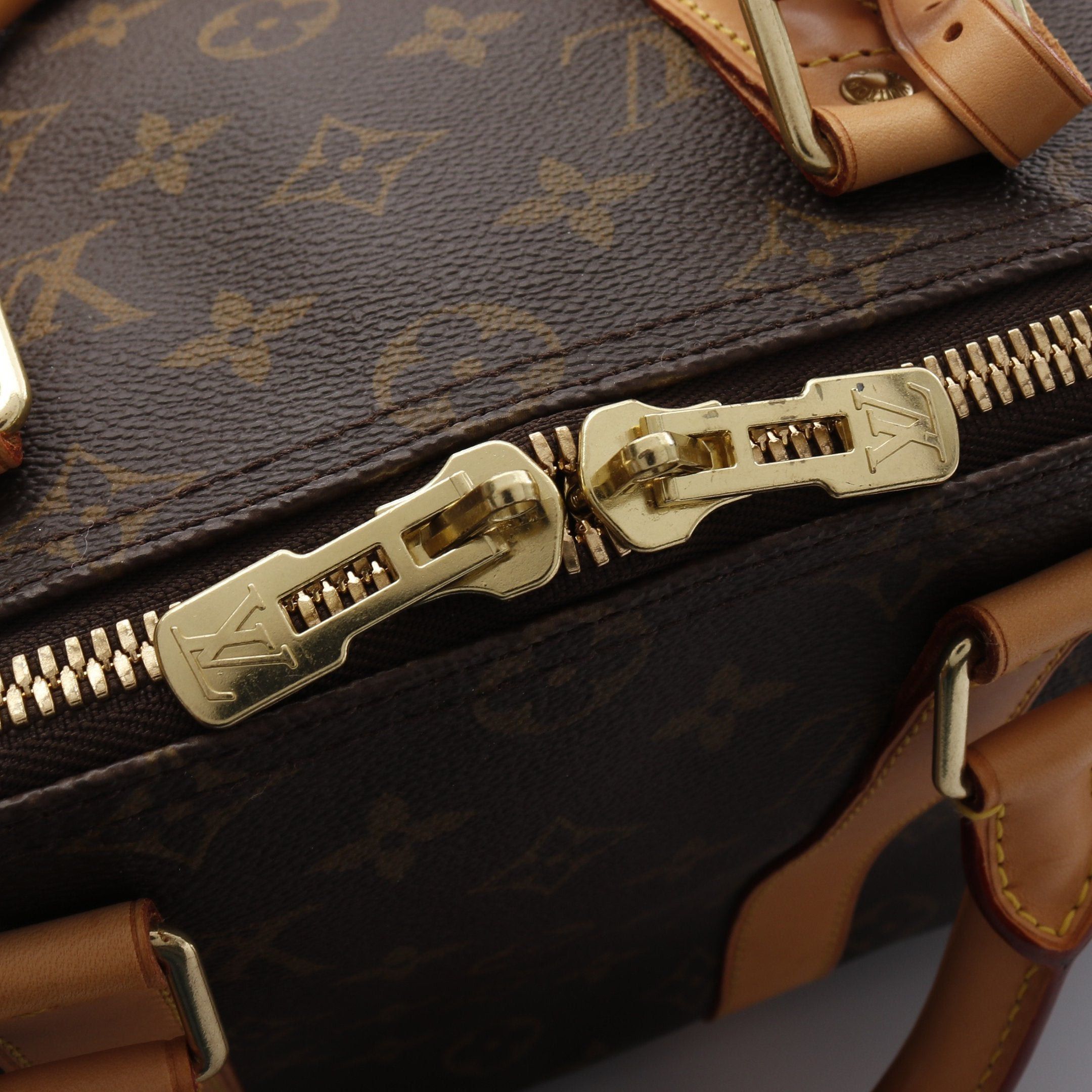 Louis Vuitton Louis Vuitton Keepall 45 Monogram Boston Bag Leather Brown Size ONE SIZE - 6 Thumbnail