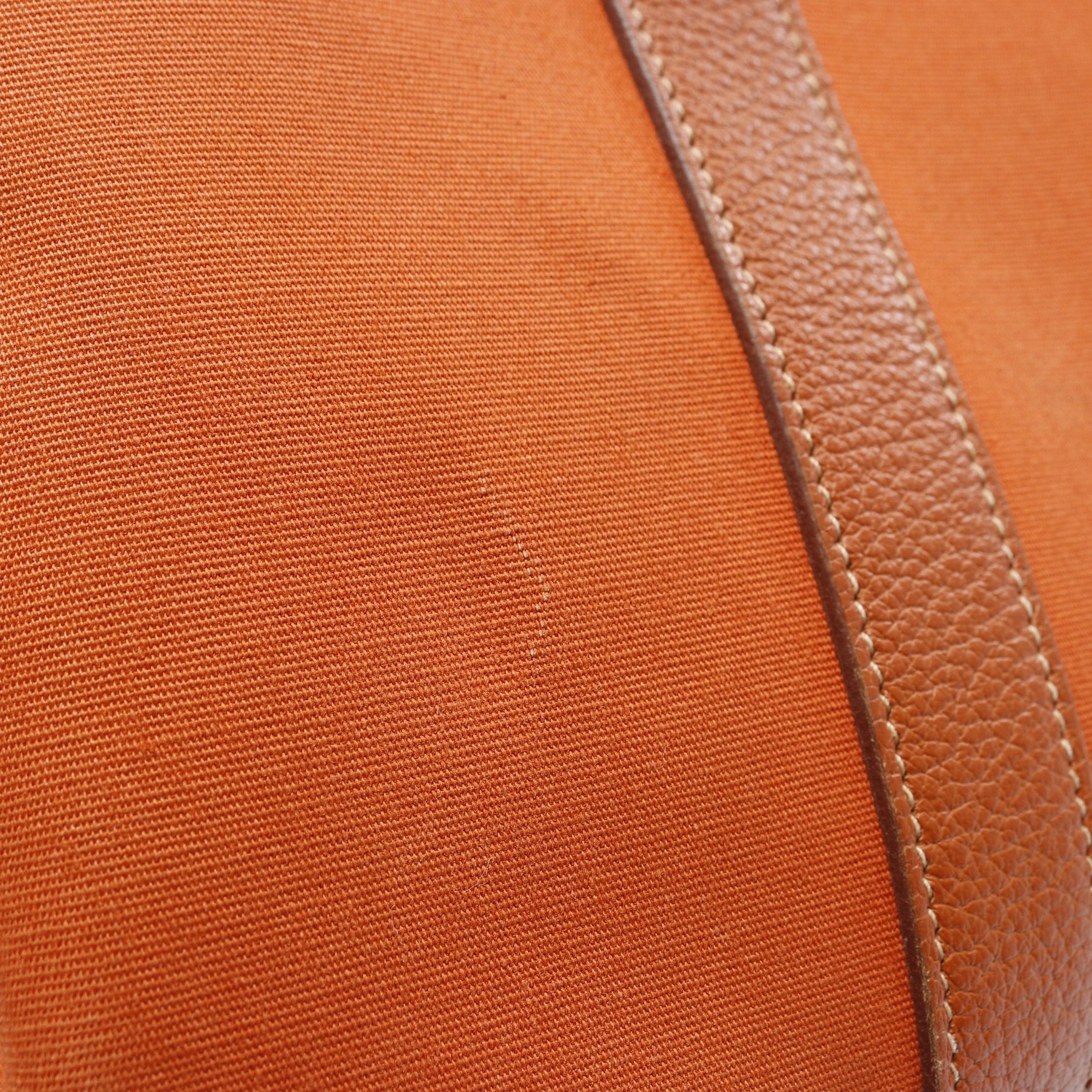 Hermes Hermes Garden Party Tpm Potiron Handbag Tote Bag Toile Officier Leather Orange Silver Hardware □I Stamp (Manufactured Around 2005) Size ONE SIZE - 7 Thumbnail