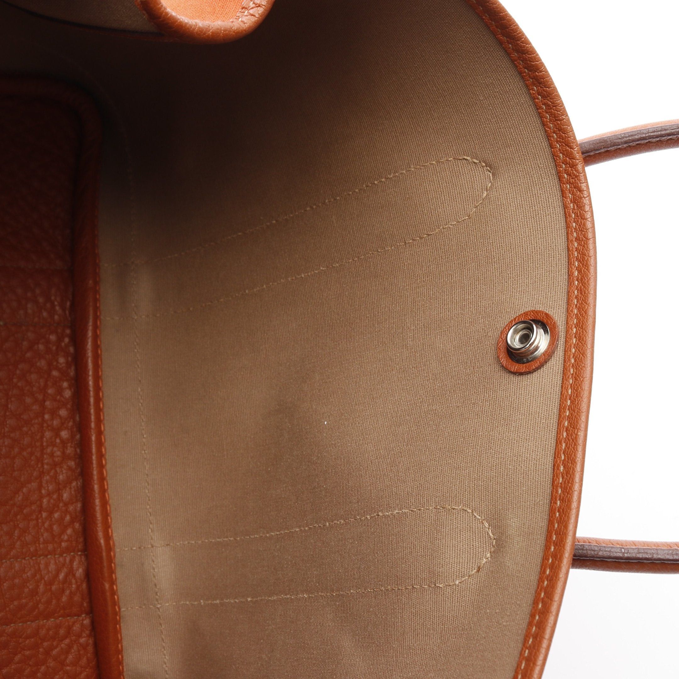 Hermes Hermes Garden Party Tpm Potiron Handbag Tote Bag Toile Officier Leather Orange Silver Hardware □I Stamp (Manufactured Around 2005) Size ONE SIZE - 10 Thumbnail