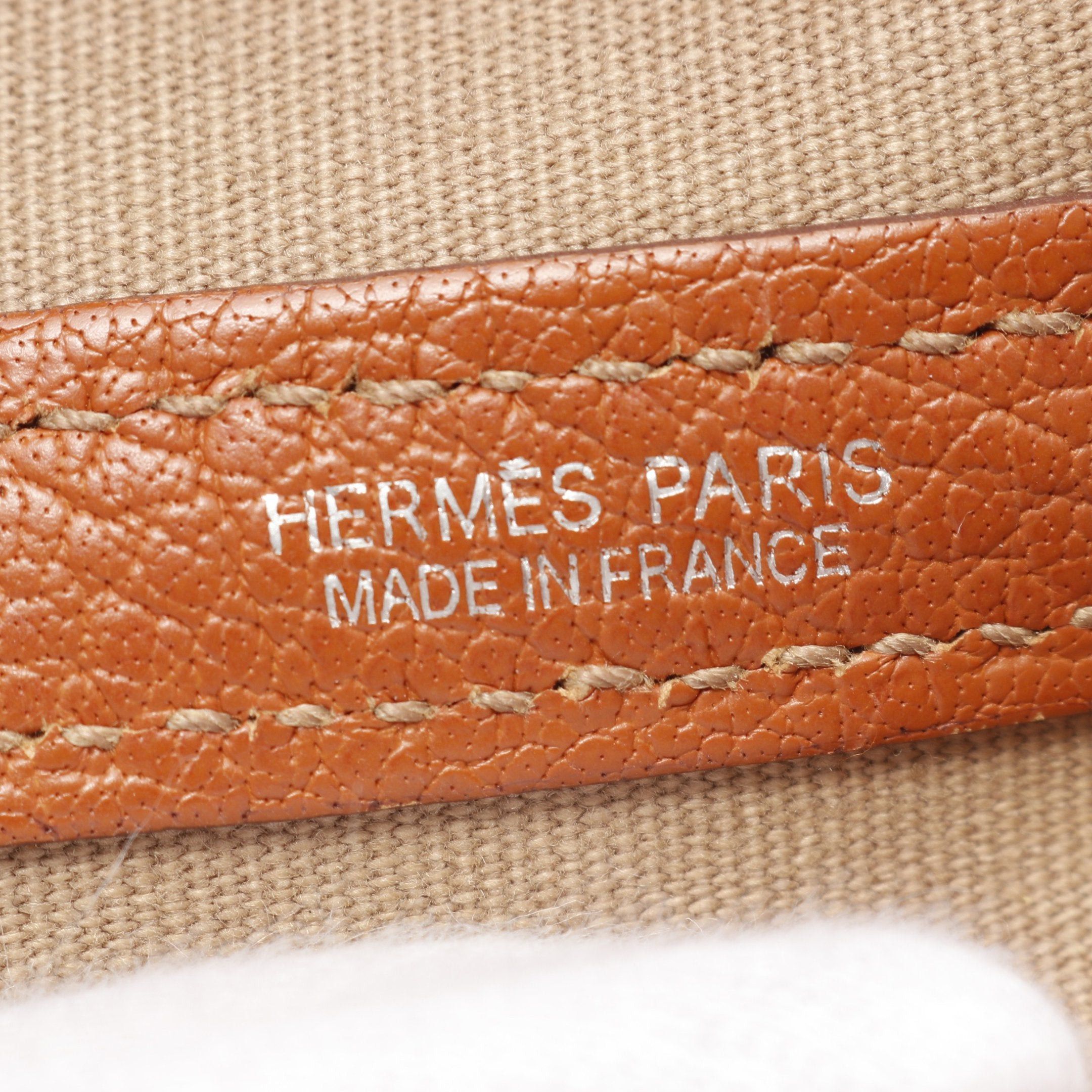 Hermes Hermes Garden Party Tpm Potiron Handbag Tote Bag Toile Officier Leather Orange Silver Hardware □I Stamp (Manufactured Around 2005) Size ONE SIZE - 4 Thumbnail