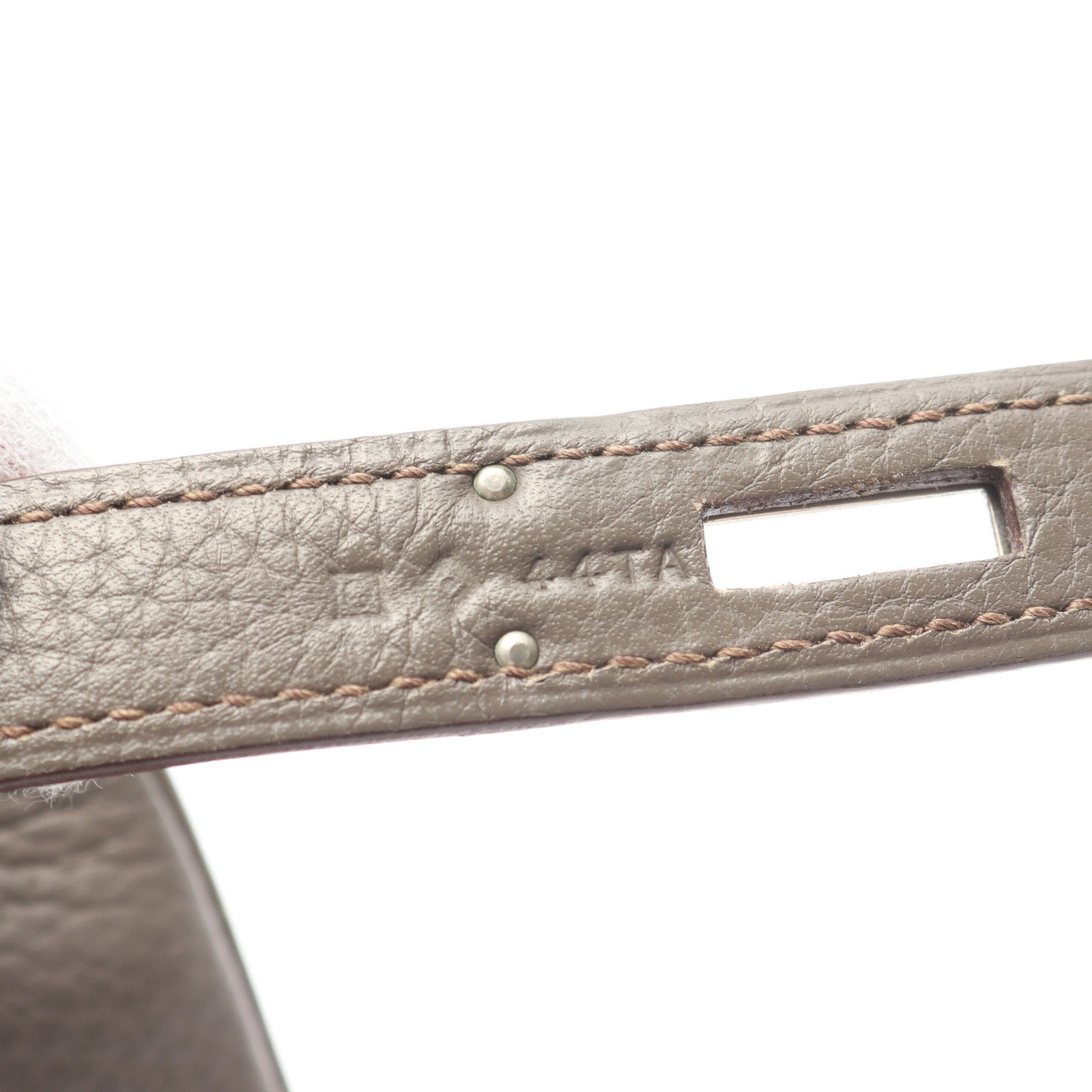 Hermes Hermes Kelly35 Ethane Handbag Clemence Leather Gray Brown Silver Hardware Inner Stitch Stamp Size ONE SIZE - 5 Thumbnail