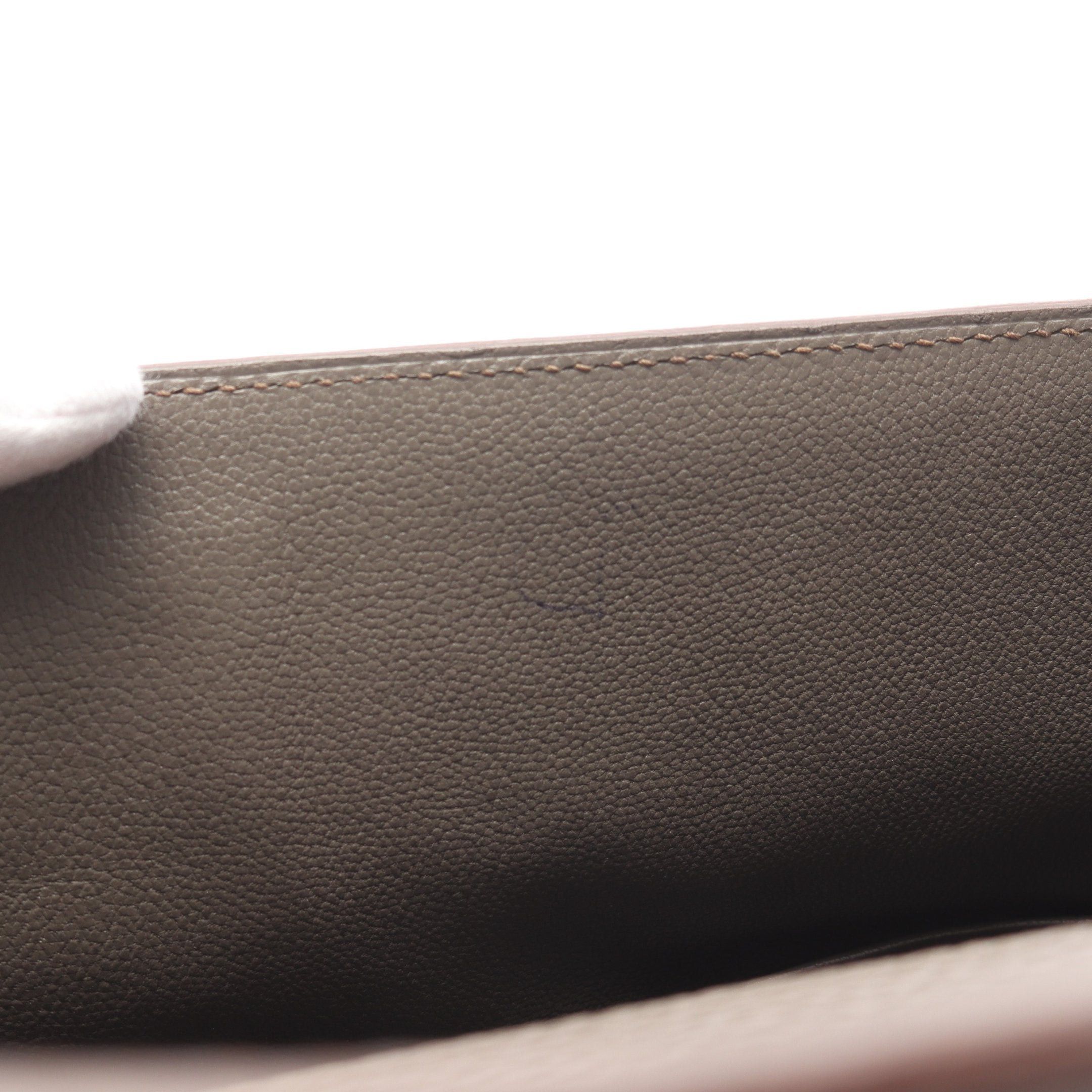 Hermes Hermes Kelly35 Ethane Handbag Clemence Leather Gray Brown Silver Hardware Inner Stitch Stamp Size ONE SIZE - 9 Thumbnail
