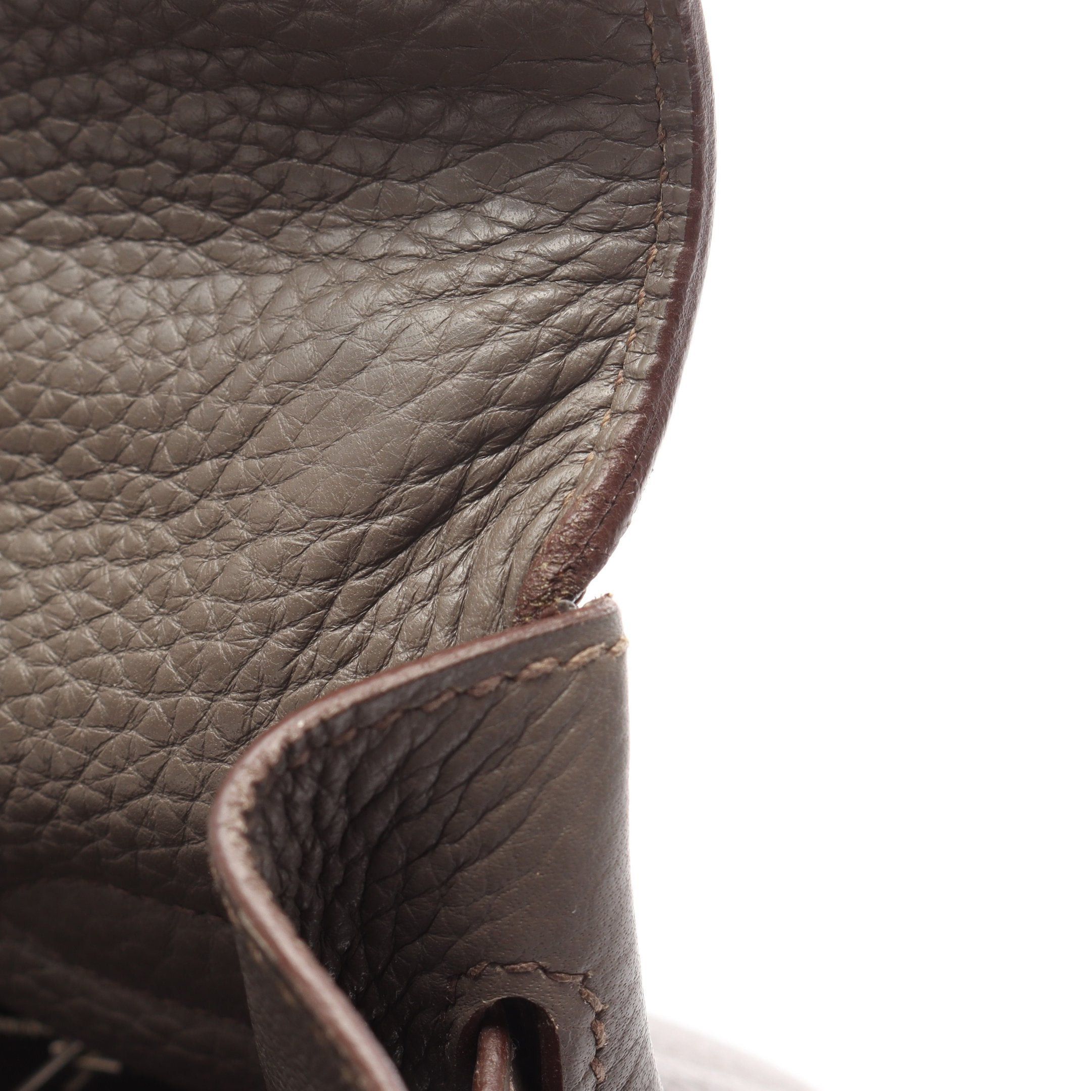 Hermes Hermes Kelly35 Ethane Handbag Clemence Leather Gray Brown Silver Hardware Inner Stitch Stamp Size ONE SIZE - 7 Thumbnail