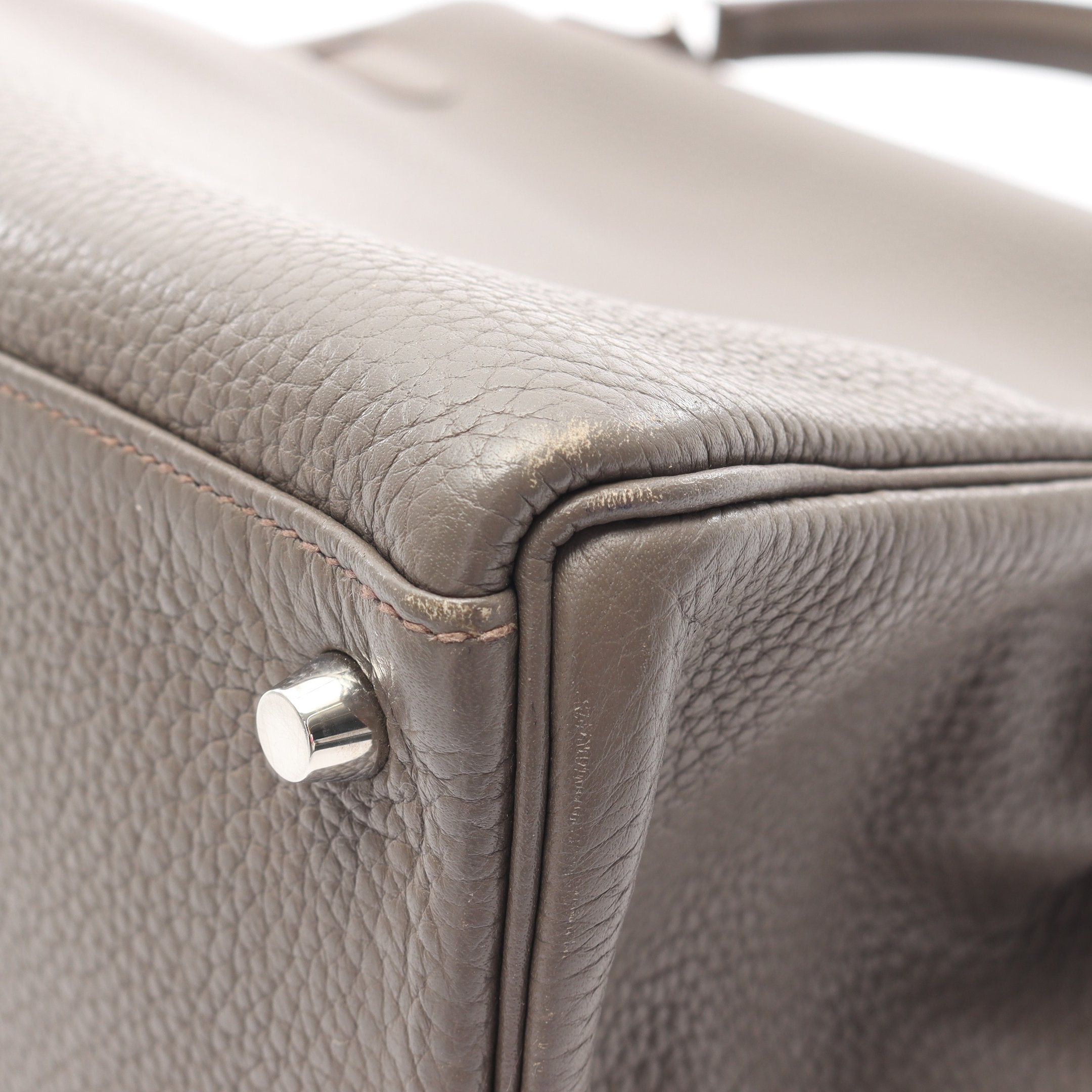 Hermes Hermes Kelly35 Ethane Handbag Clemence Leather Gray Brown Silver Hardware Inner Stitch Stamp Size ONE SIZE - 10 Thumbnail