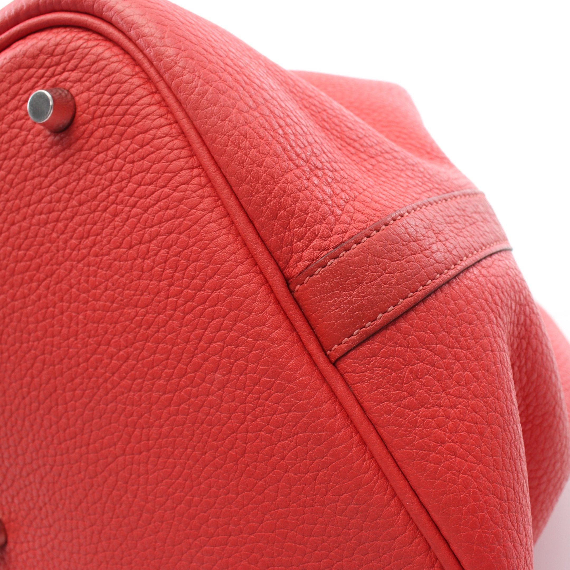 Hermes Hermes Picotin Lock Gm Rouge Pivoine Handbag Clemence Leather Pink Red Silver Hardware T Stamp Size ONE SIZE - 10 Thumbnail
