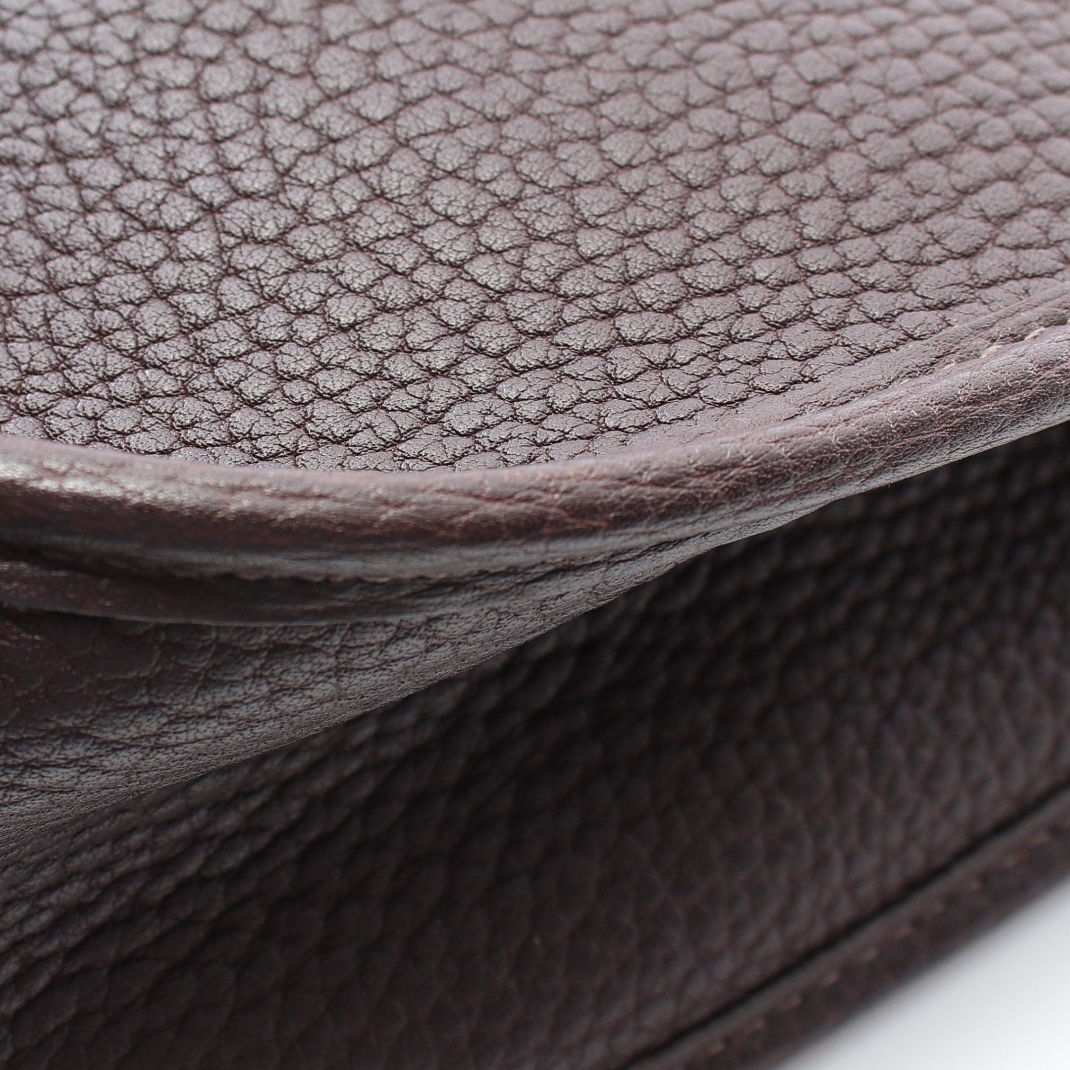Hermes Hermes Evelyn One Ann Gm Havana Shoulder Bag Fjord Leather Dark Brown Gold Hardware □B Stamp (Manufactured Around 1998) Size ONE SIZE - 8 Thumbnail