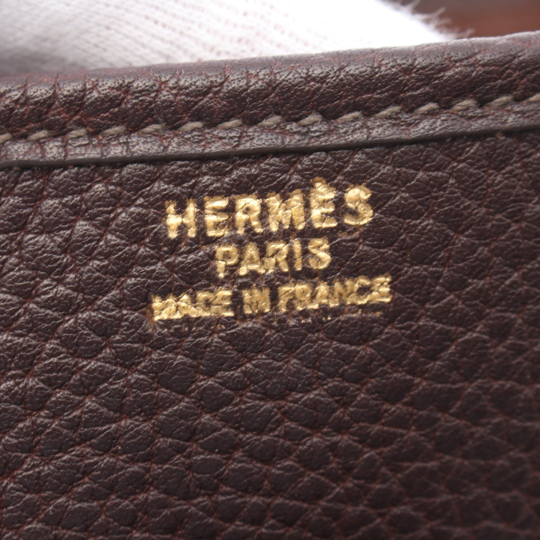 Hermes Hermes Evelyn One Ann Gm Havana Shoulder Bag Fjord Leather Dark Brown Gold Hardware □B Stamp (Manufactured Around 1998) Size ONE SIZE - 4 Thumbnail