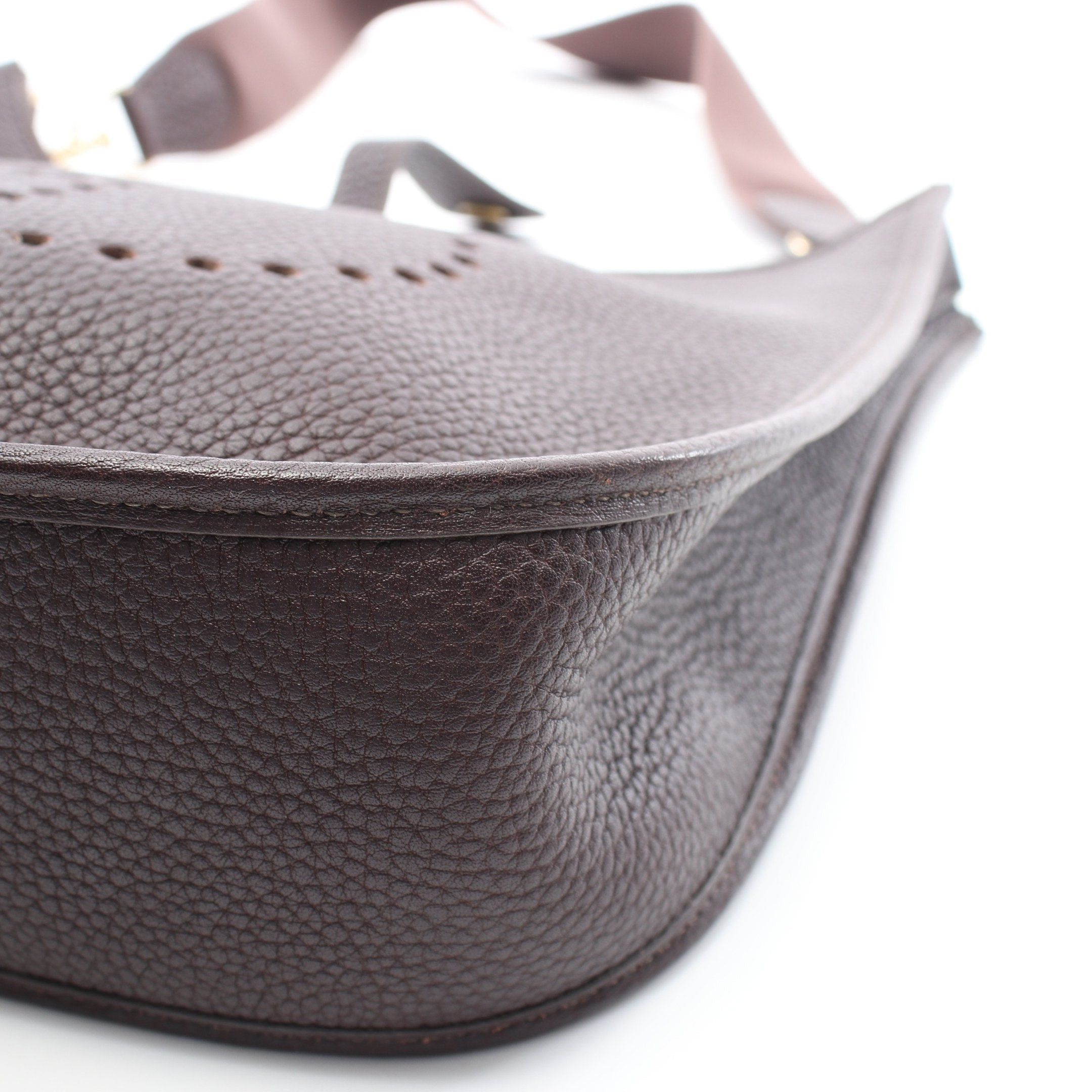 Hermes Hermes Evelyn One Ann Gm Havana Shoulder Bag Fjord Leather Dark Brown Gold Hardware □B Stamp (Manufactured Around 1998) Size ONE SIZE - 7 Thumbnail