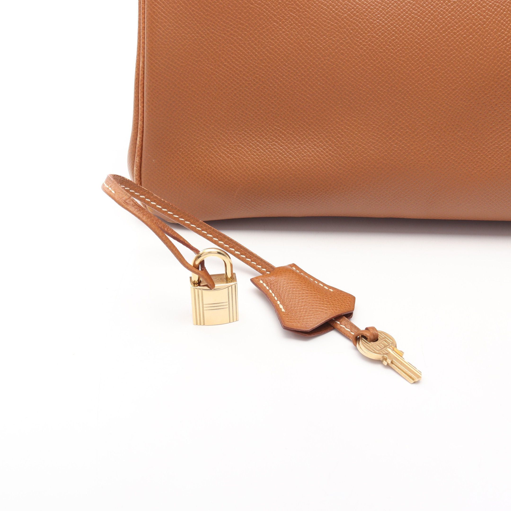 Hermes Hermes Haut A Courroies 32 Gold Handbag Courchevel Light Brown Hardware ○ Z Stamp Size ONE SIZE - 6 Thumbnail