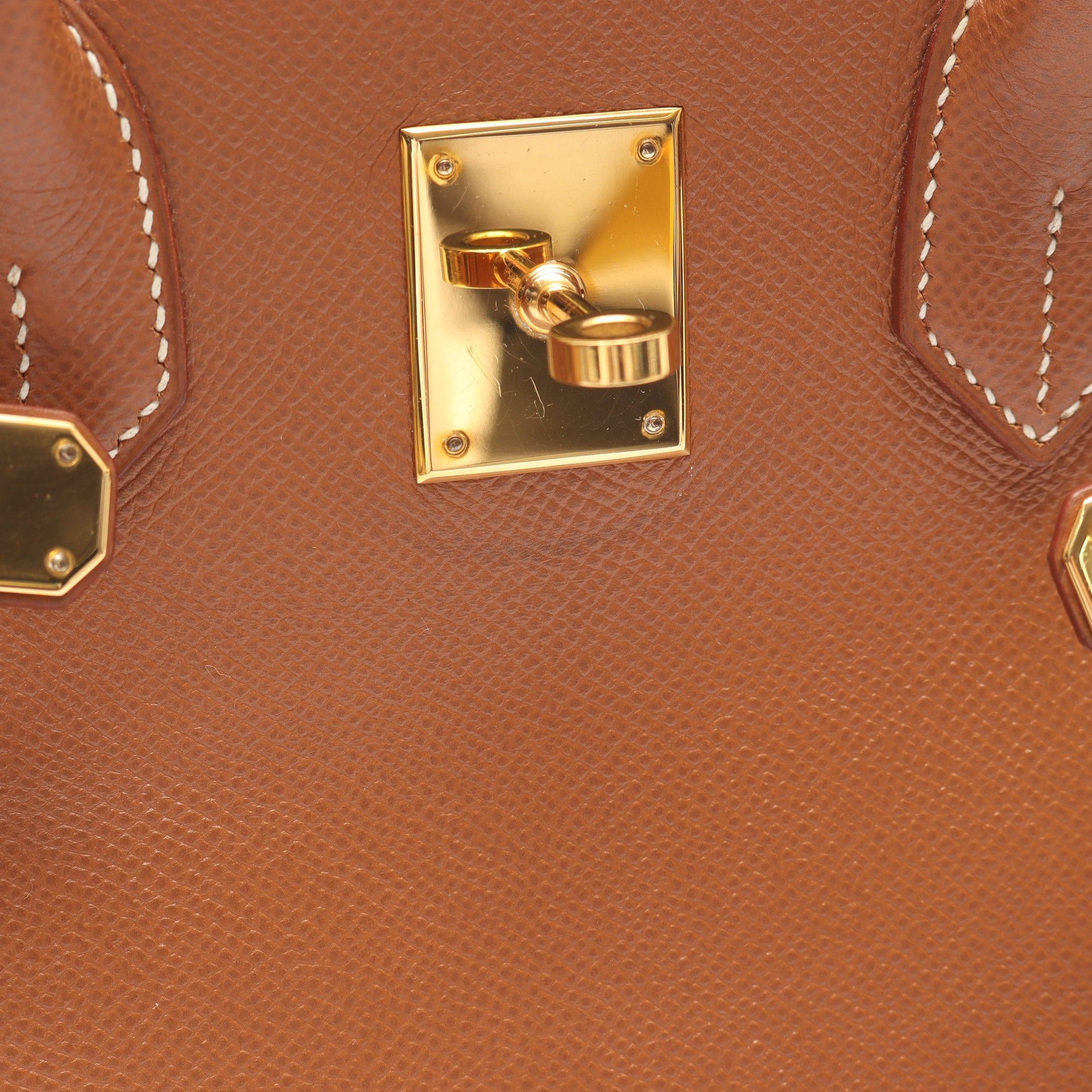 Hermes Hermes Haut A Courroies 32 Gold Handbag Courchevel Light Brown Hardware ○ Z Stamp Size ONE SIZE - 7 Thumbnail
