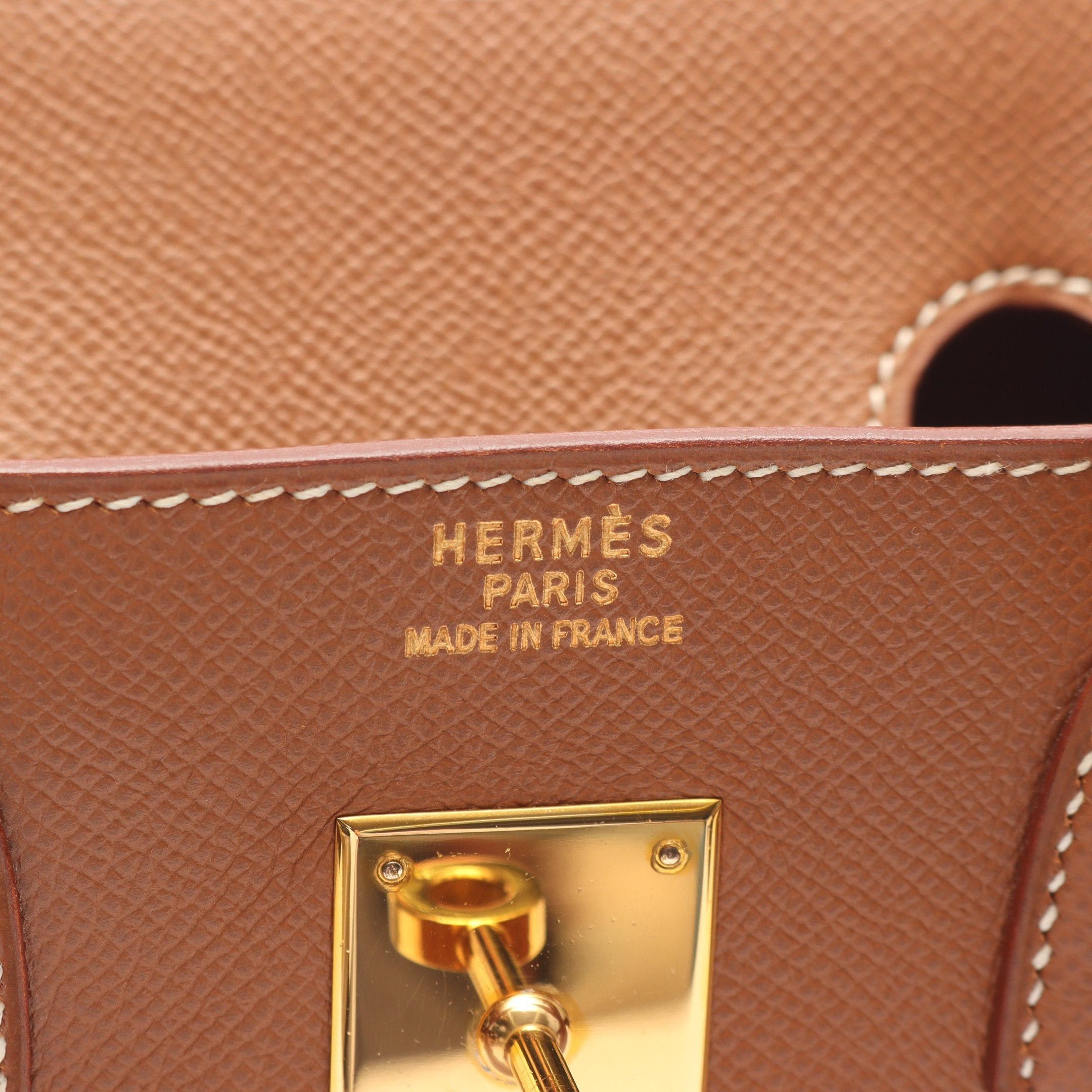 Hermes Hermes Haut A Courroies 32 Gold Handbag Courchevel Light Brown Hardware ○ Z Stamp Size ONE SIZE - 4 Thumbnail