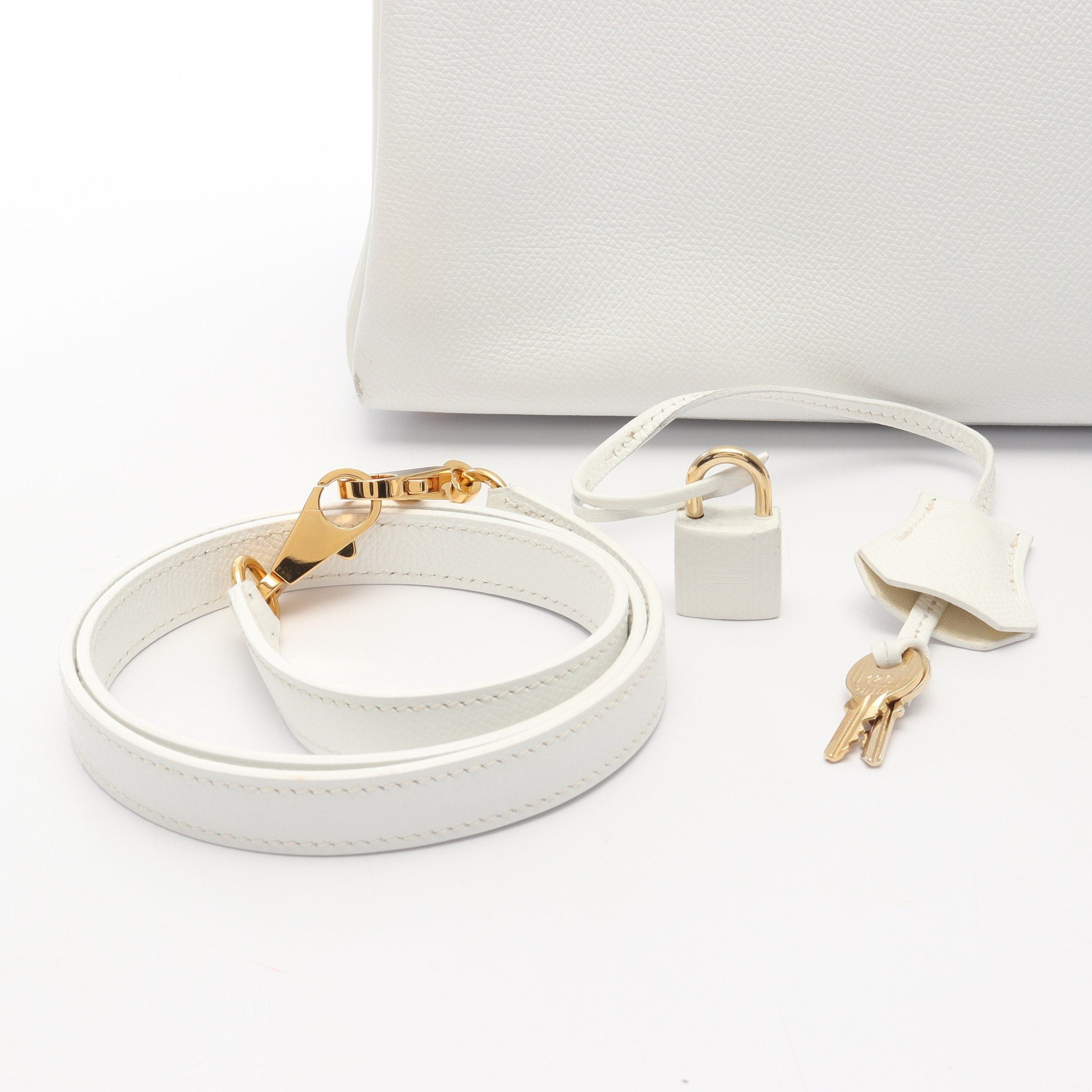 Hermes Hermes Kelly35 Handbag Veau Epsom White Gold Hardware Inner Stitch □I Stamp (Manufactured Around 2005) Size ONE SIZE - 6 Thumbnail