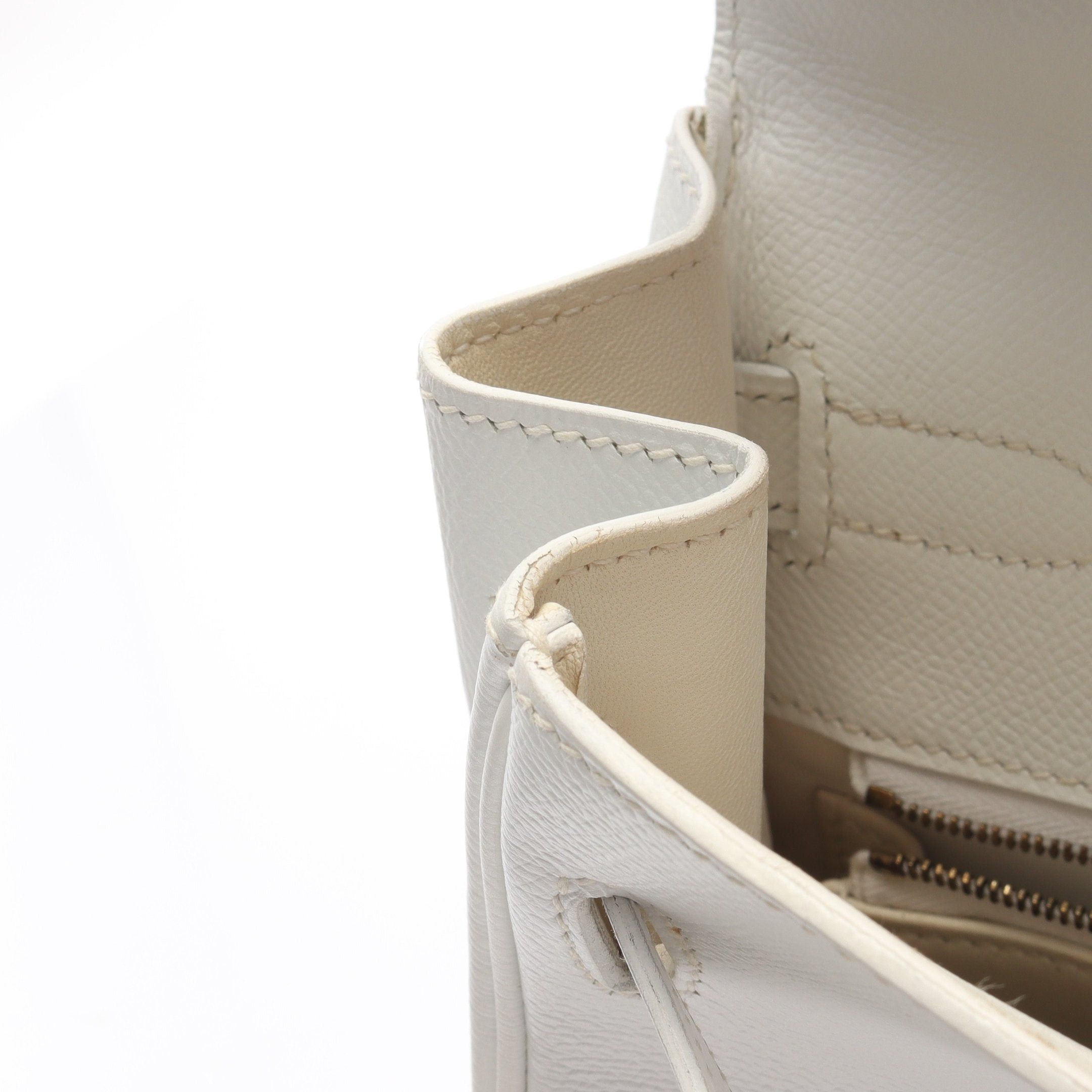 Hermes Hermes Kelly35 Handbag Veau Epsom White Gold Hardware Inner Stitch □I Stamp (Manufactured Around 2005) Size ONE SIZE - 9 Thumbnail