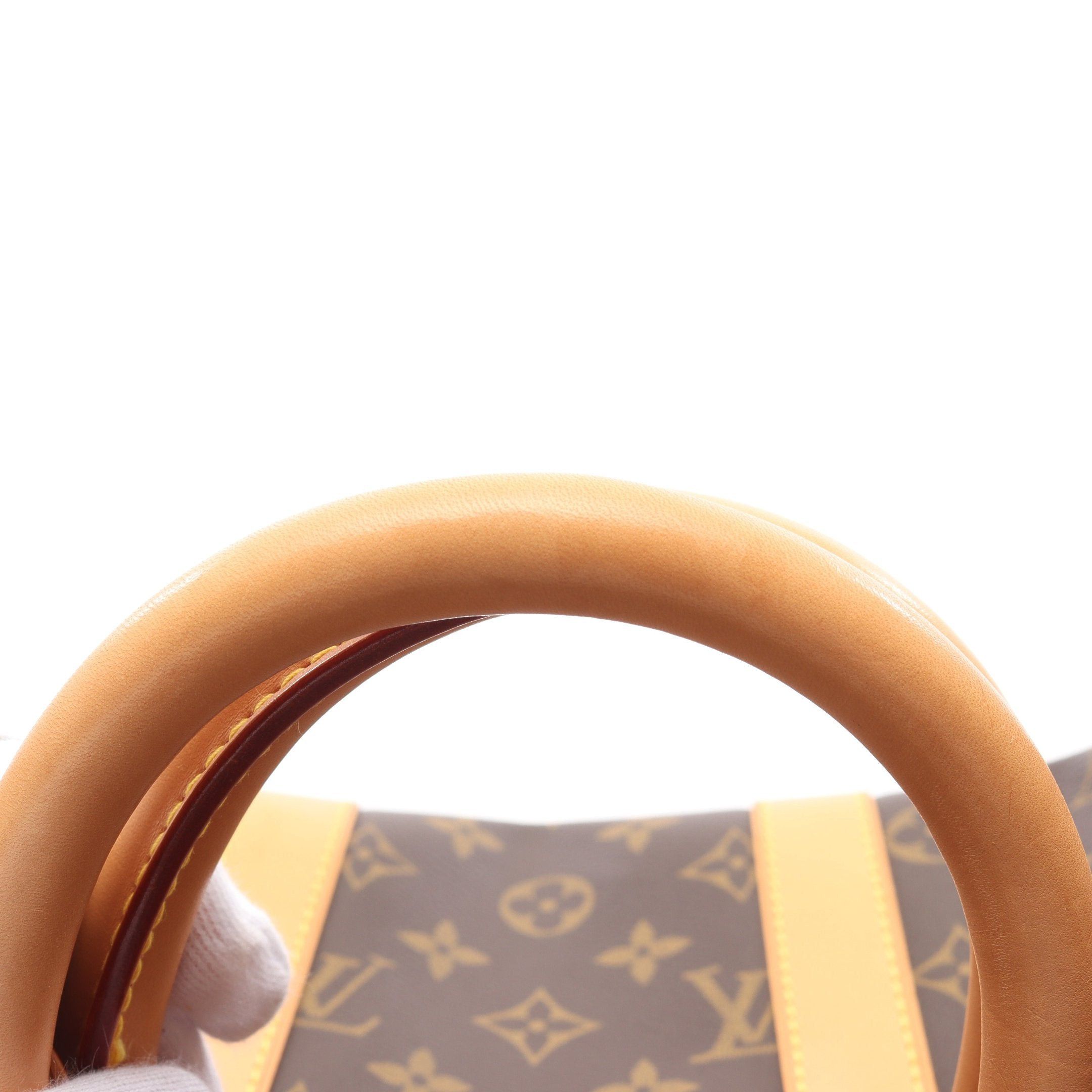 Louis Vuitton Louis Vuitton Keepall 45 Monogram Boston Bag Leather Brown Size ONE SIZE - 6 Thumbnail