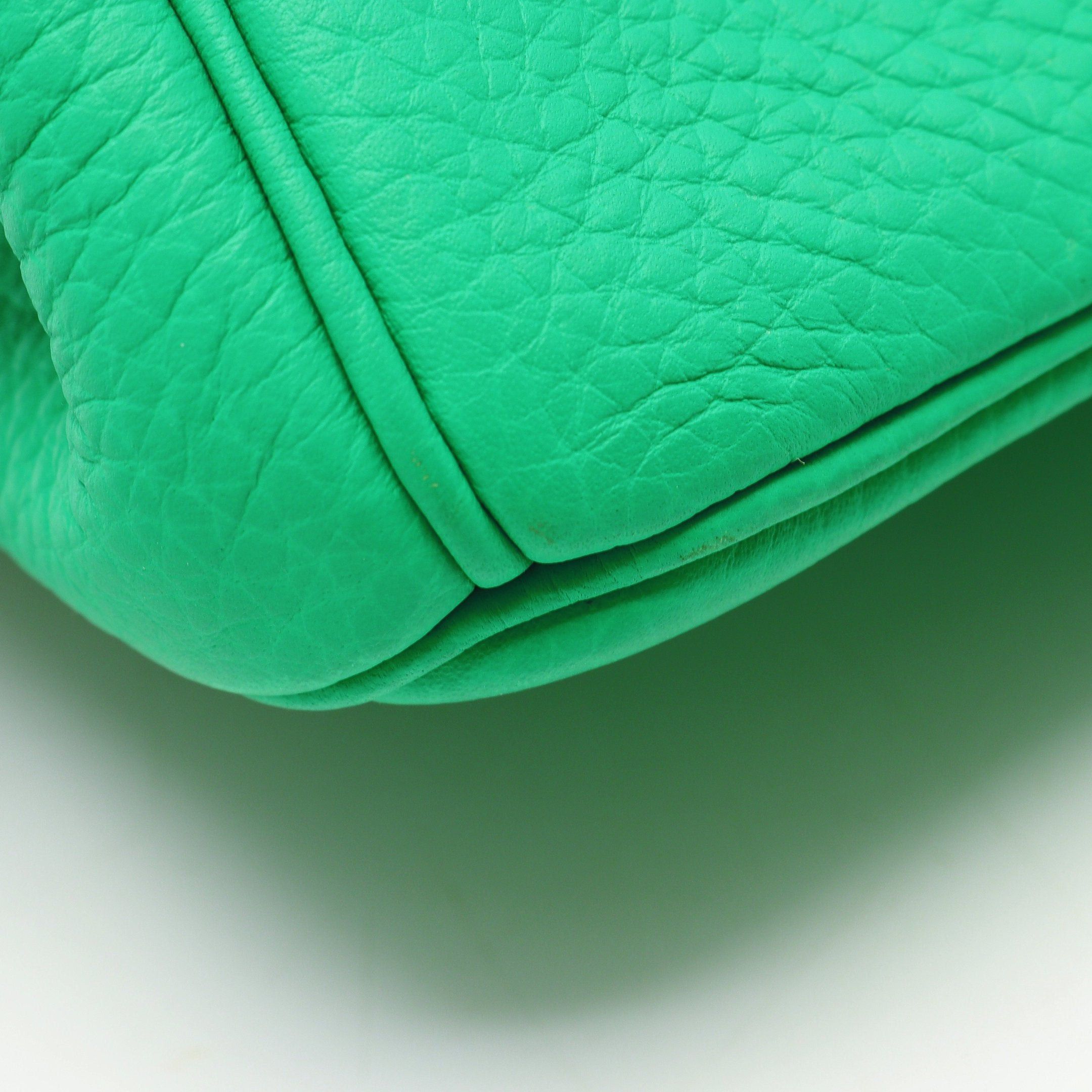Hermes Hermes Birkin 35 Mint Handbag Clemence Leather Green Silver Hardware Stamp Size ONE SIZE - 8 Thumbnail