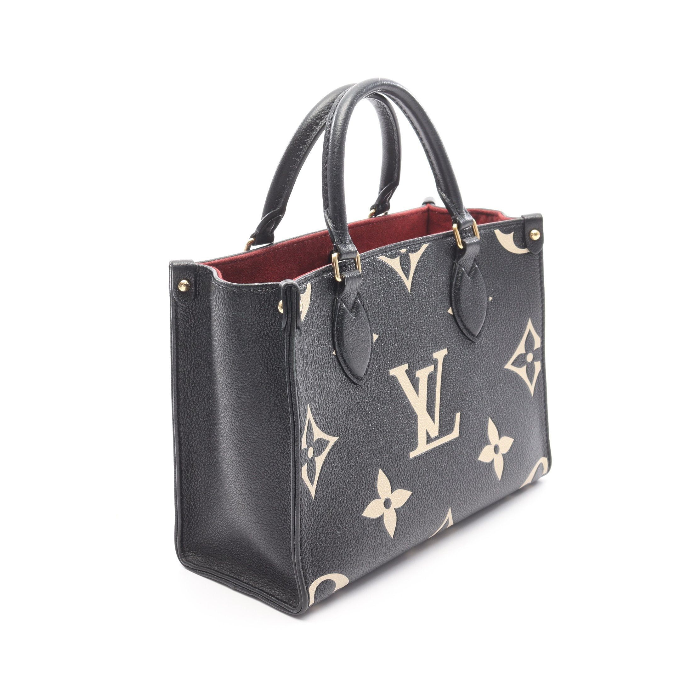 Louis Vuitton Louis Vuitton On-The-Go Pm Bicolor Monogram Empreinte Handbag Leather Black Beige Size ONE SIZE - 2 Thumbnail