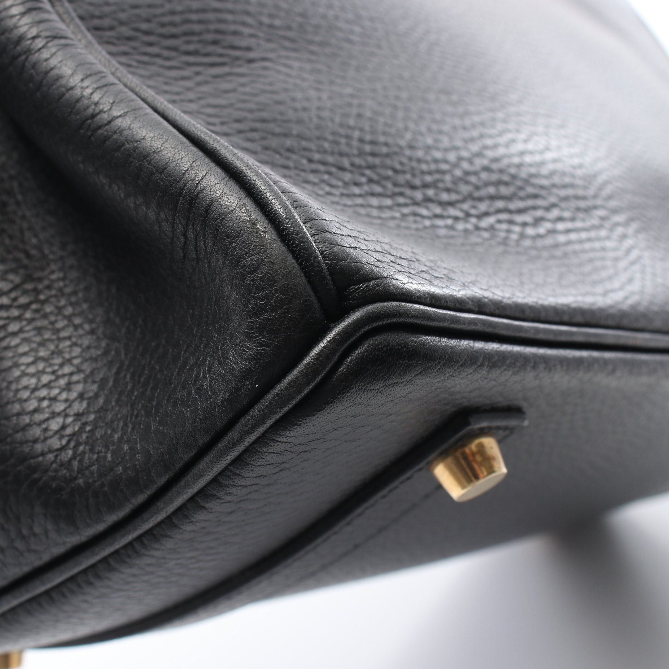 Hermes Hermes Birkin 35 Handbag Ardennes Black Gold Hardware Stamp (Manufactured Around 2002) Size ONE SIZE - 11 Thumbnail