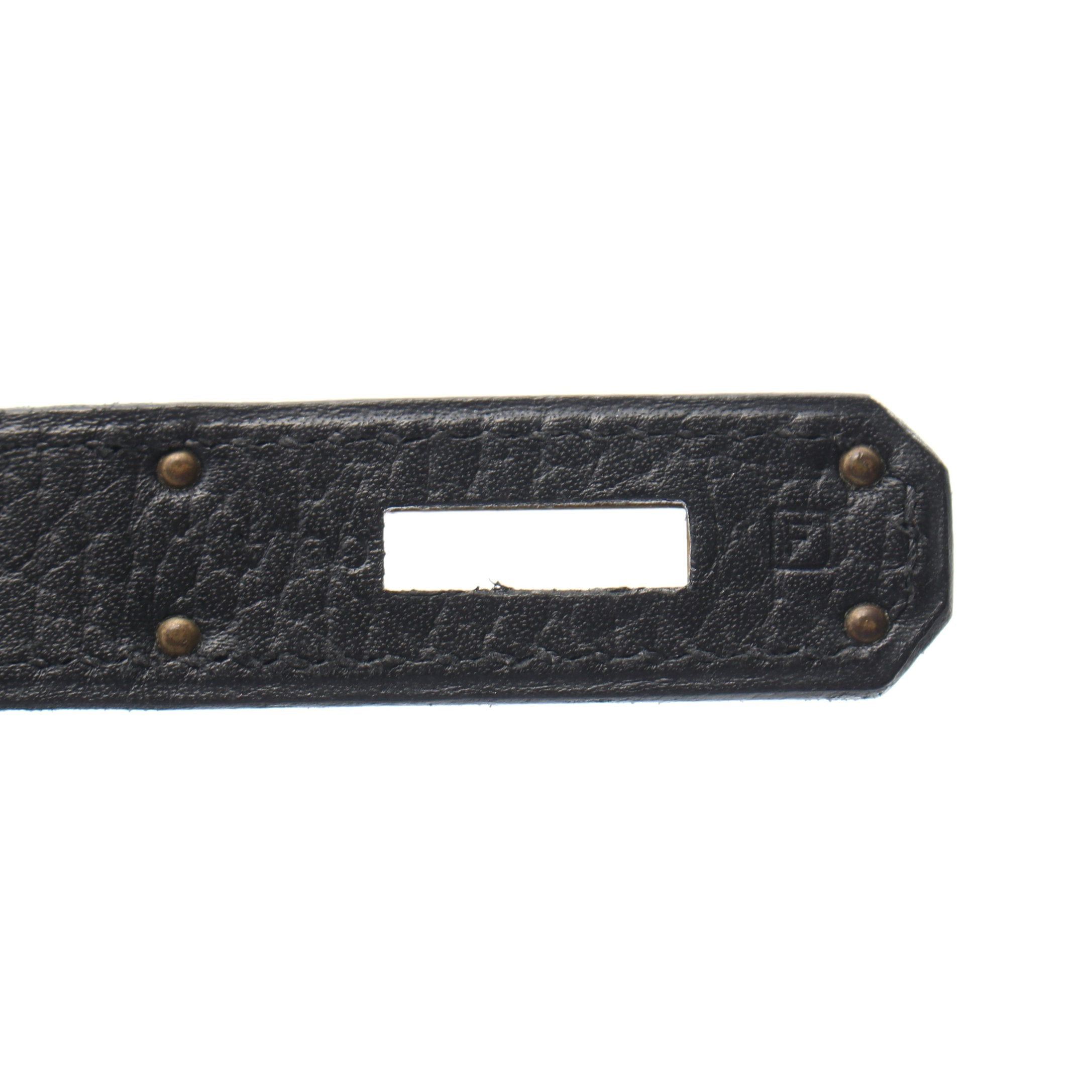 Hermes Hermes Birkin 35 Handbag Ardennes Black Gold Hardware Stamp (Manufactured Around 2002) Size ONE SIZE - 5 Thumbnail