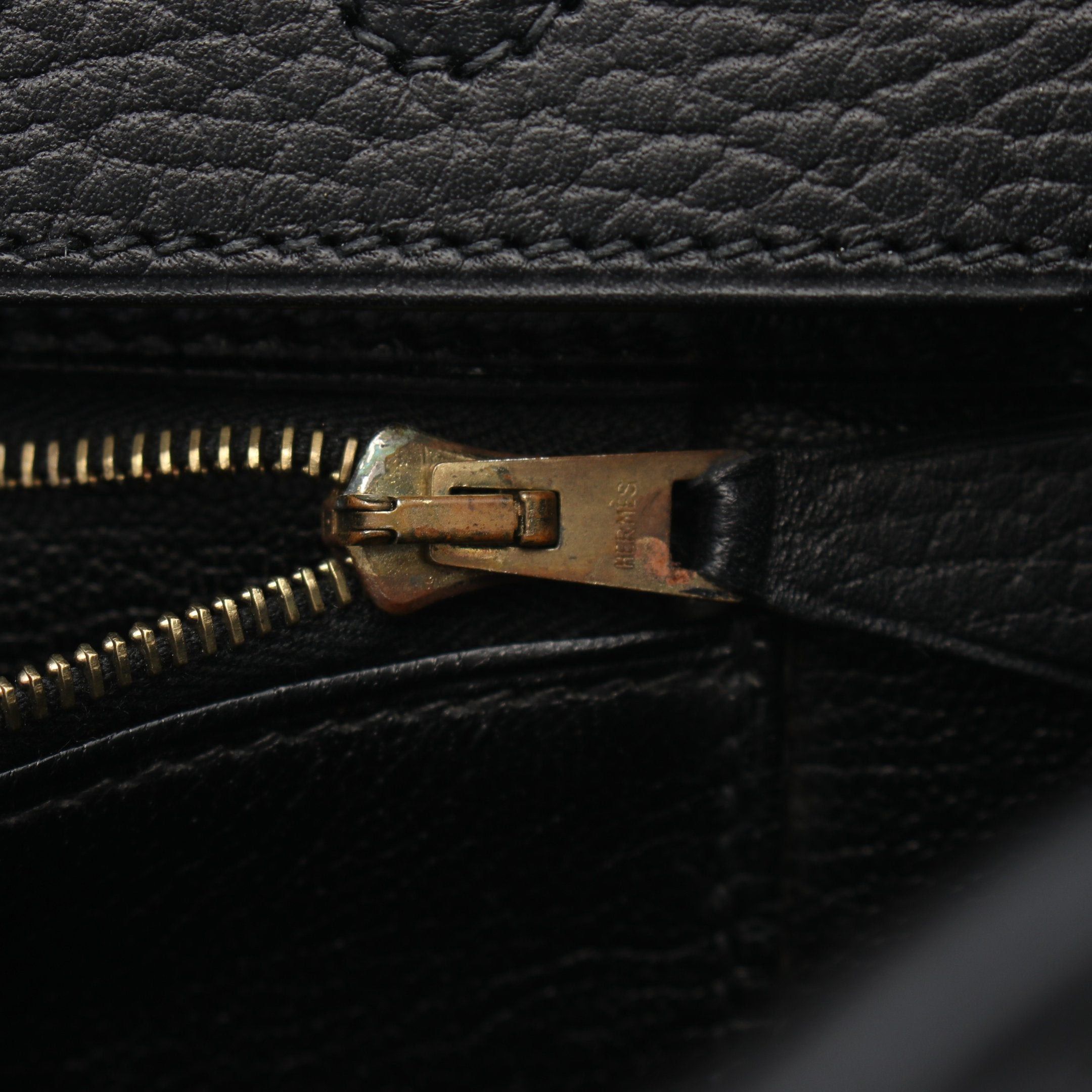 Hermes Hermes Birkin 35 Handbag Ardennes Black Gold Hardware Stamp (Manufactured Around 2002) Size ONE SIZE - 8 Thumbnail
