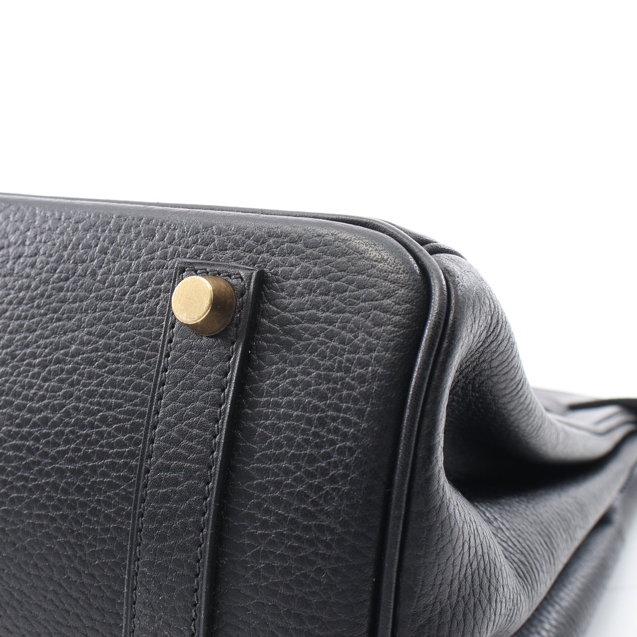 Hermes Hermes Birkin 35 Handbag Ardennes Black Gold Hardware Stamp (Manufactured Around 2002) Size ONE SIZE - 10 Thumbnail