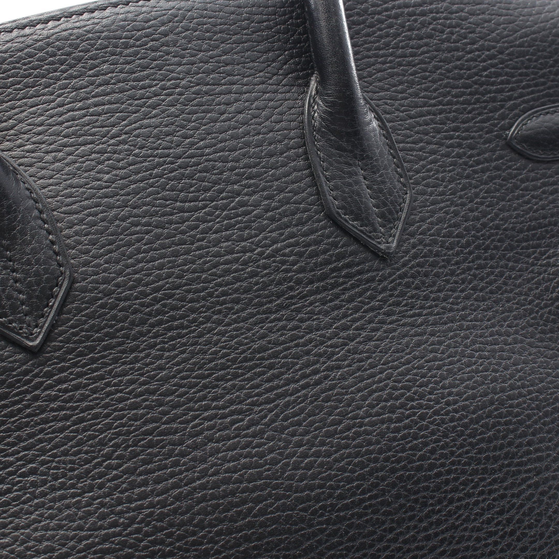 Hermes Hermes Birkin 35 Handbag Ardennes Black Gold Hardware Stamp (Manufactured Around 2002) Size ONE SIZE - 12 Thumbnail