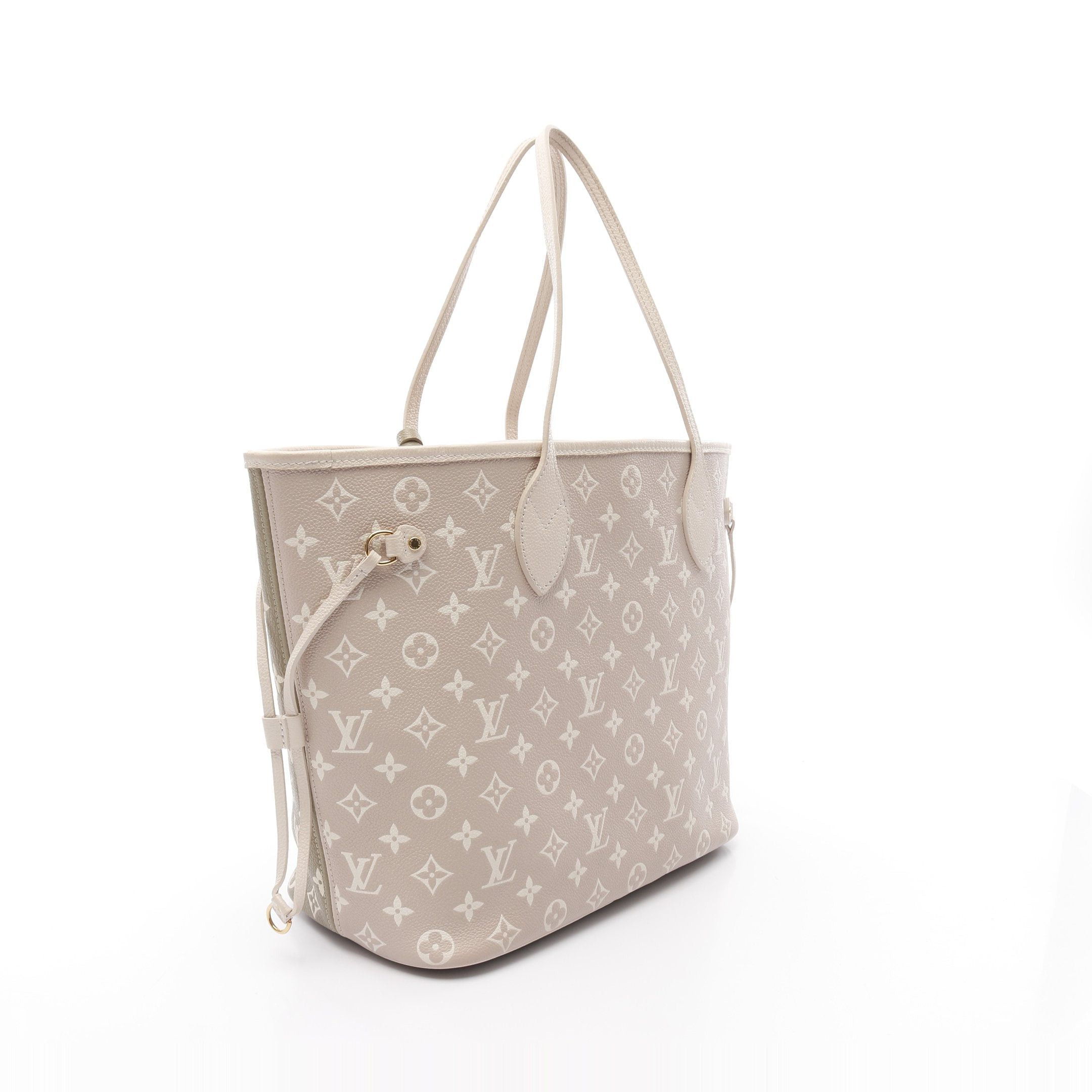 Louis Vuitton Louis Vuitton Neverfull Mm Monogram Empreinte Spring In The City Khaki Beige Shoulder Bag Tote Leather Green Ivory Size ONE SIZE - 2 Thumbnail