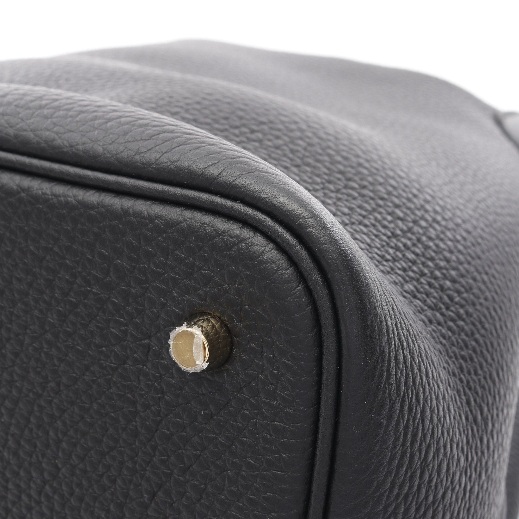 Hermes Hermes Picotane Lock Mm Handbag Clemence Leather Black Gold Hardware B Stamp Size ONE SIZE - 7 Thumbnail