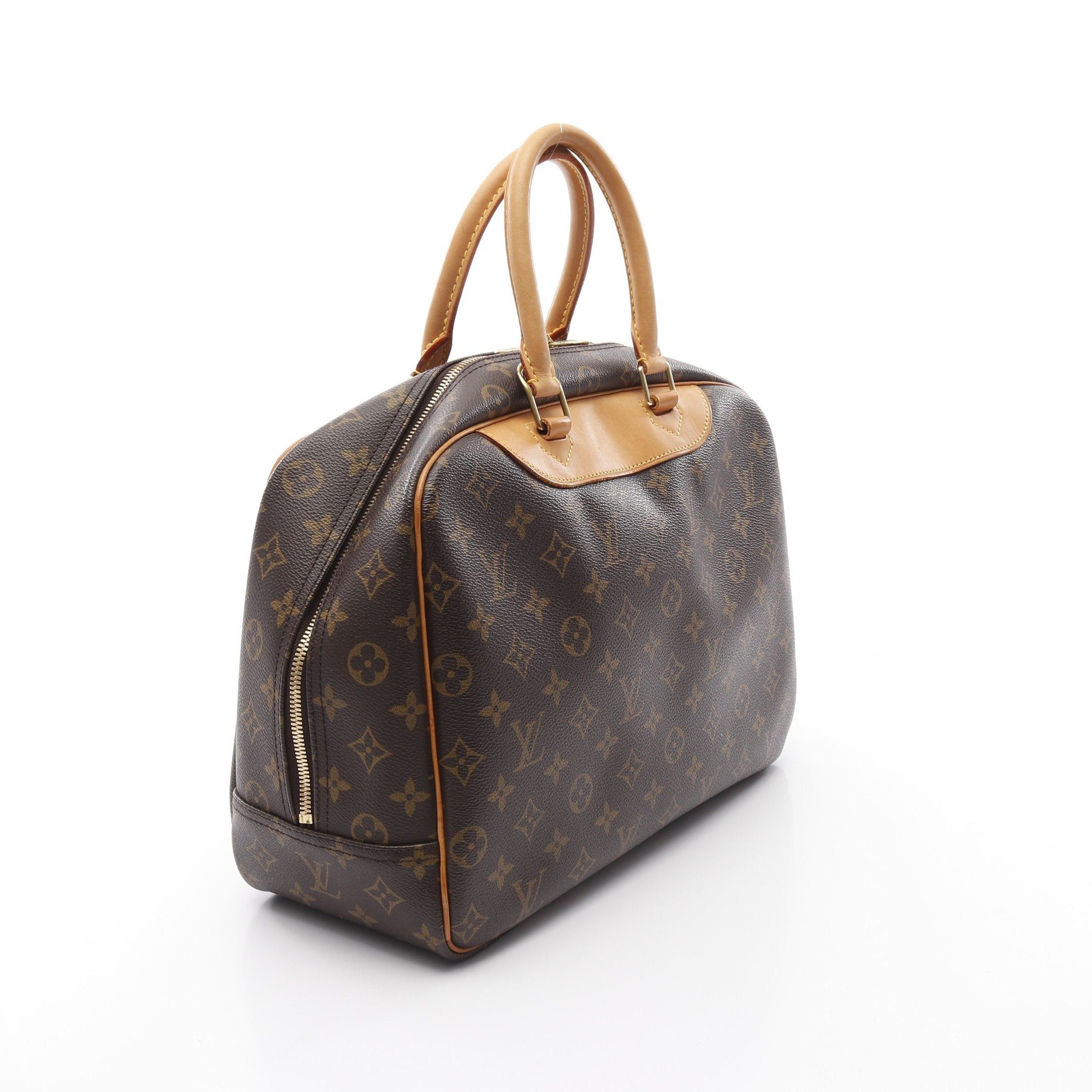 Louis Vuitton Louis Vuitton Deauville Bowling Vanity Monogram Handbag Leather Brown Size ONE SIZE - 2 Thumbnail